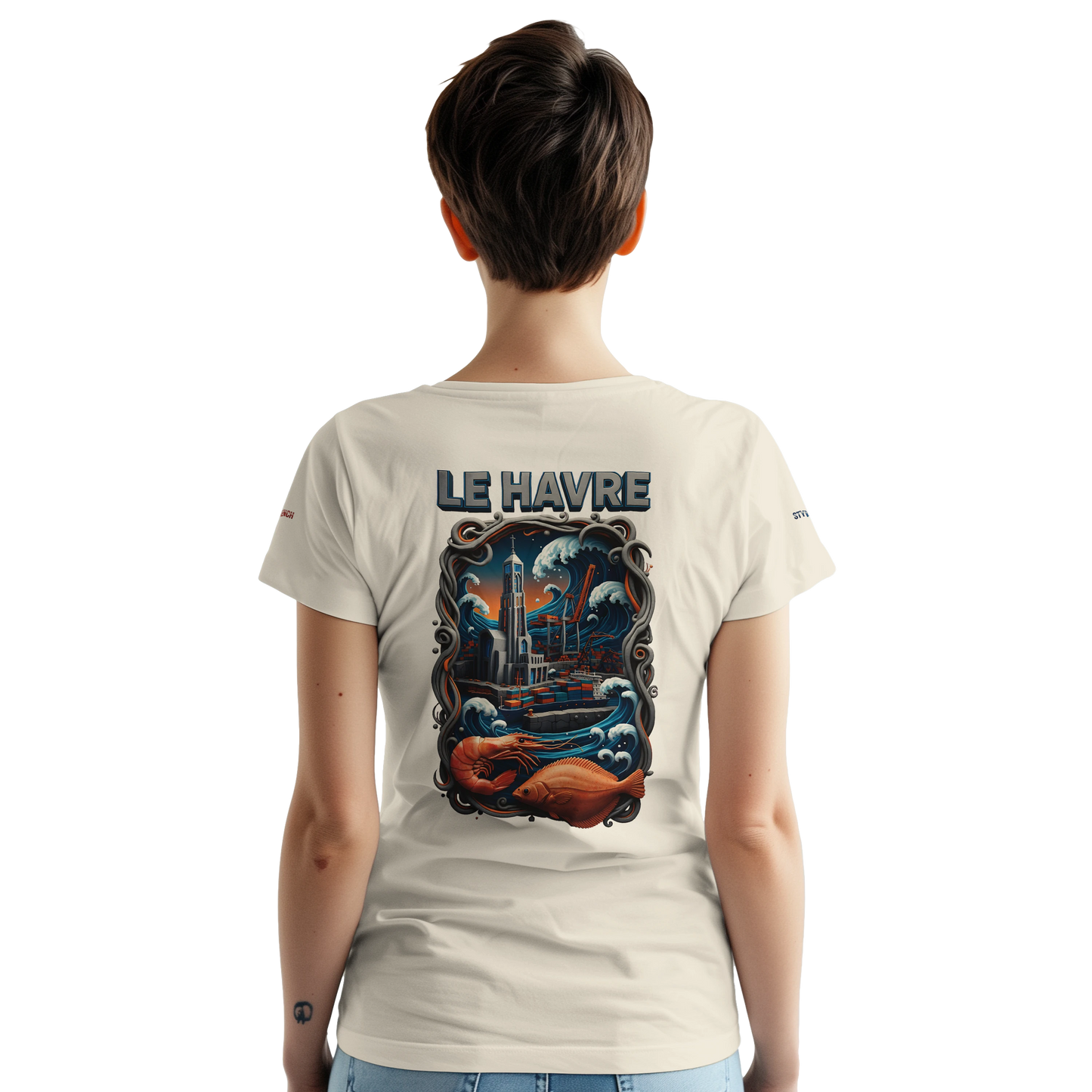 Unisex-T-Shirt Le Havre Stadt in Frankreich dick Rundhals | Gildan® 5000