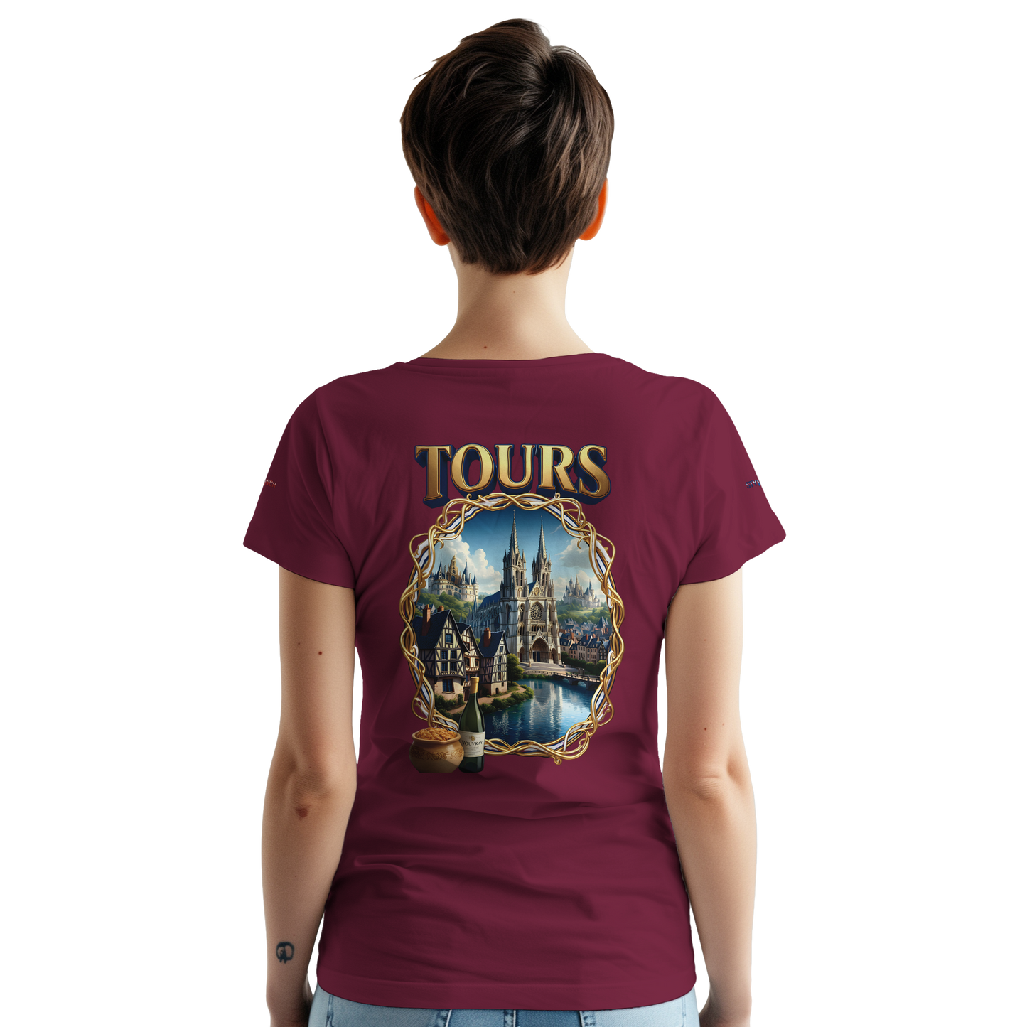 Unisex T-shirt Tours, France, thick crew neck | Gildan® 5000
