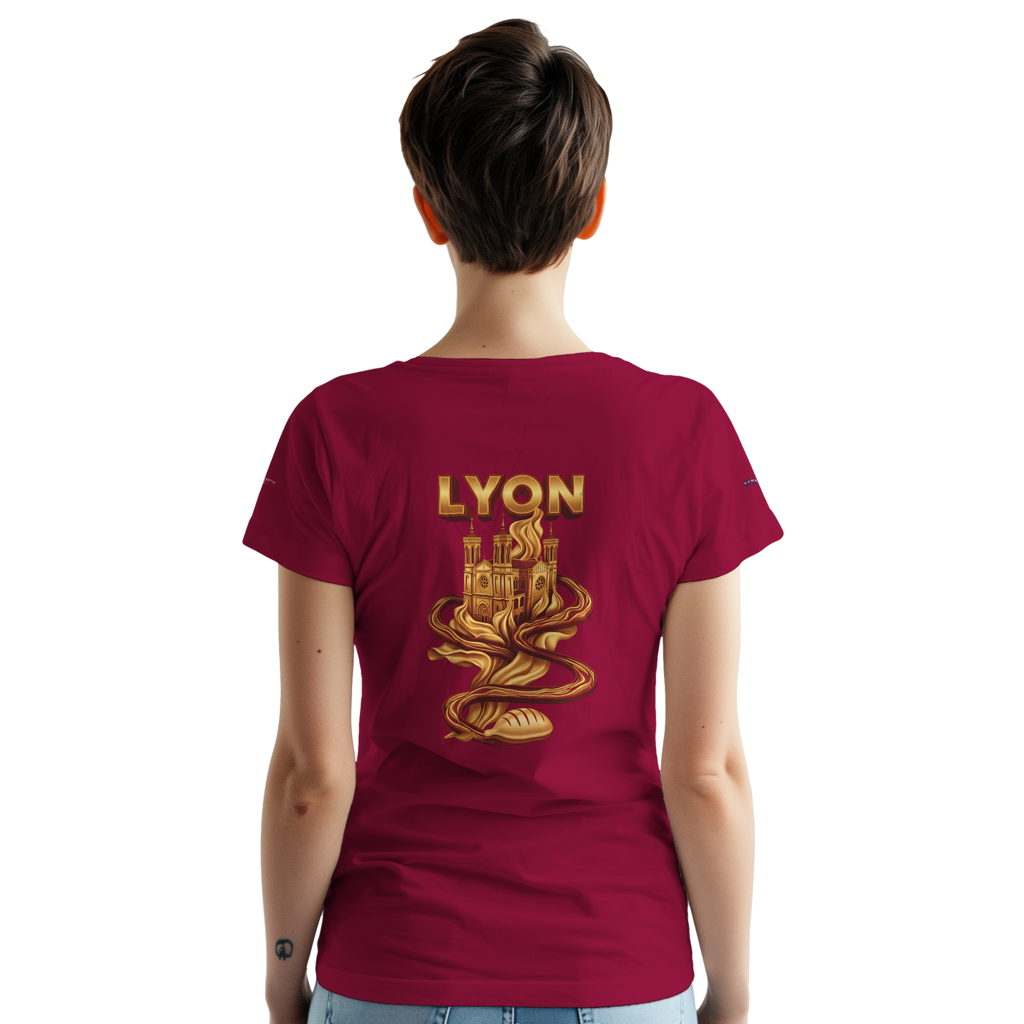 Unisex-T-Shirt Lyon Stadt Frankreich dick Rundhals | Gildan® 5000