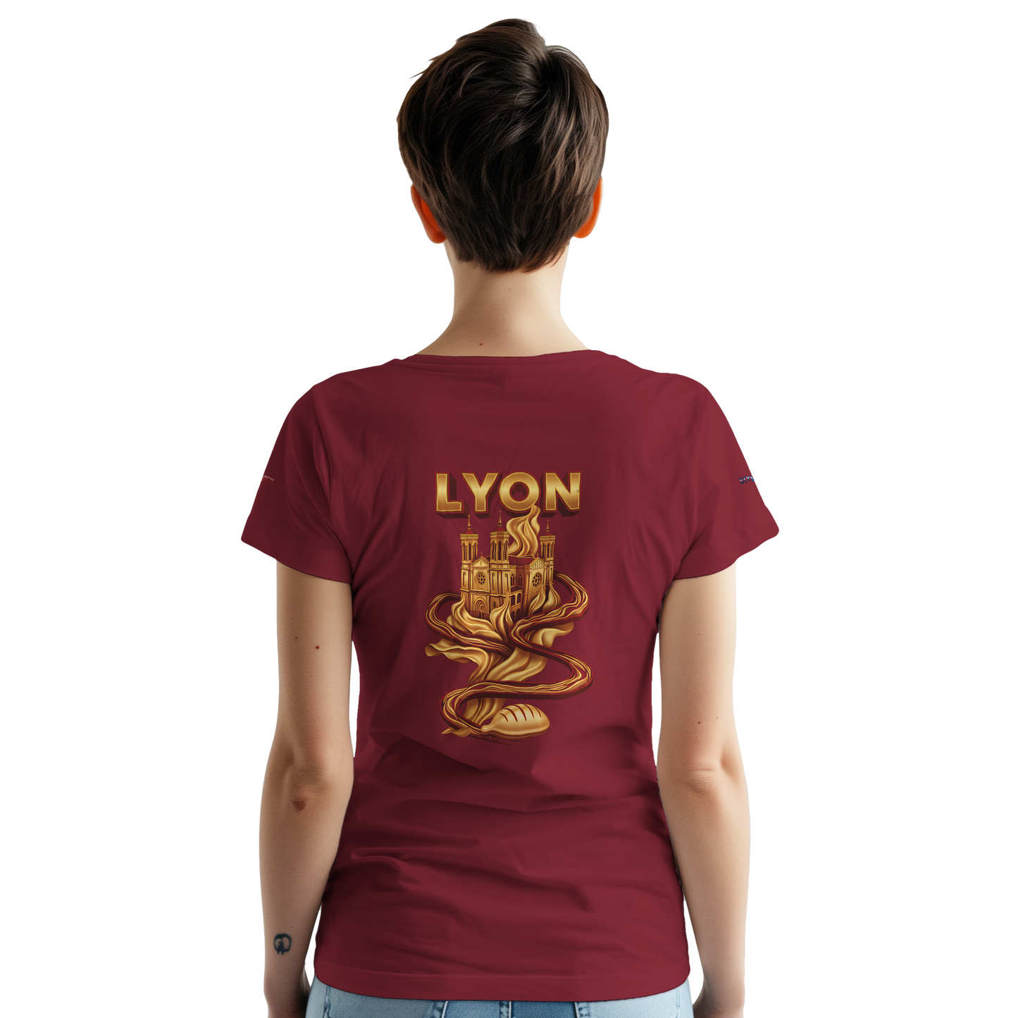 Unisex-T-Shirt Lyon Stadt Frankreich dick Rundhals | Gildan® 5000