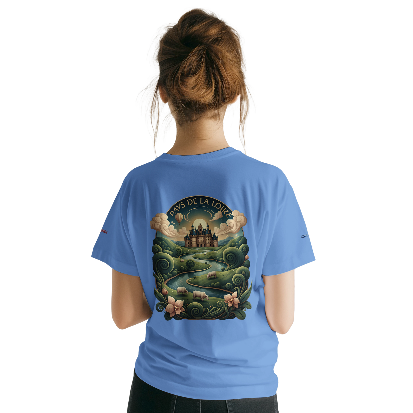 Unisex T-Shirt Pays de la Loire klassischer Rundhalsausschnitt | Gildan® 64000