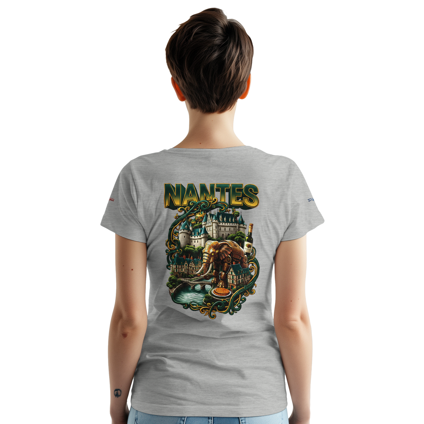 Unisex T-Shirt Nantes Stadt Frankreich | dickes Rundhals-T-Shirt | Gildan® 5000