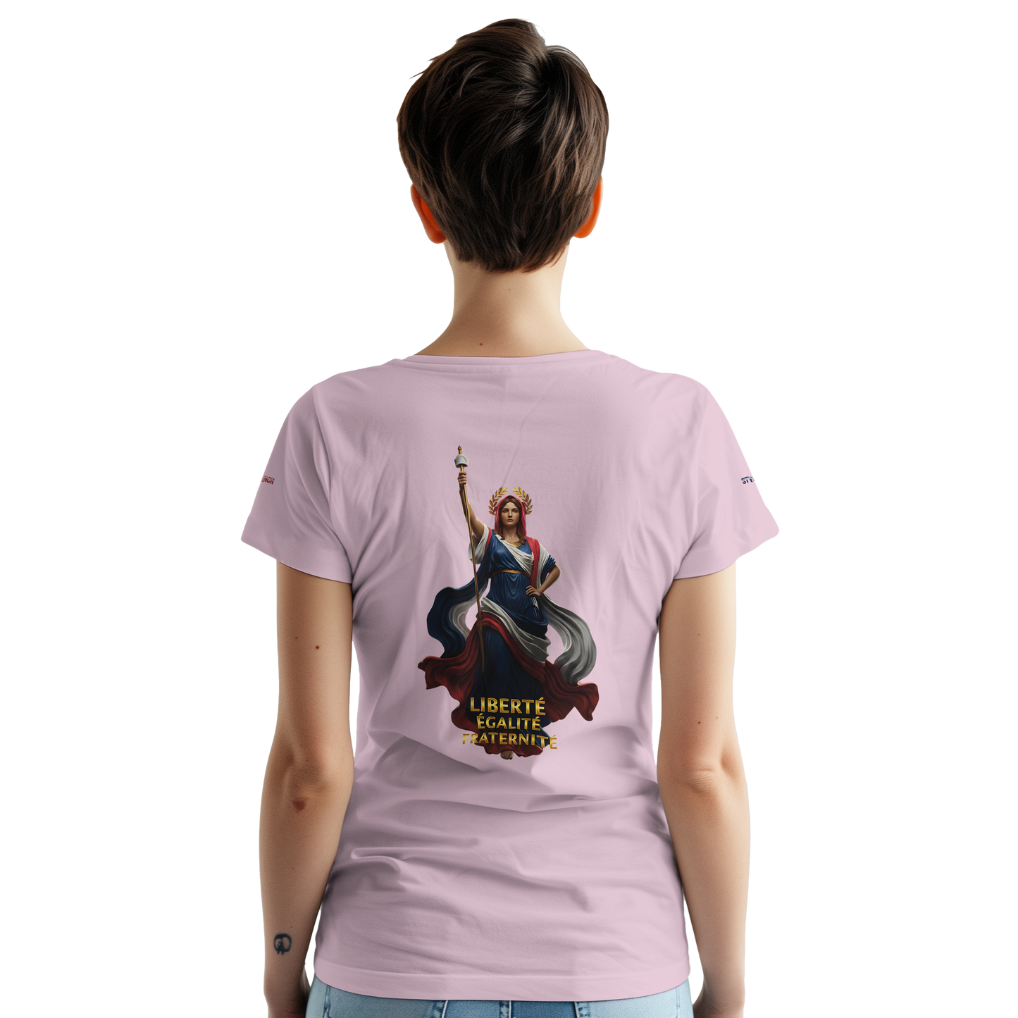 T-Shirt femme  France Patriote   - Coton Premium - Coupe Classique