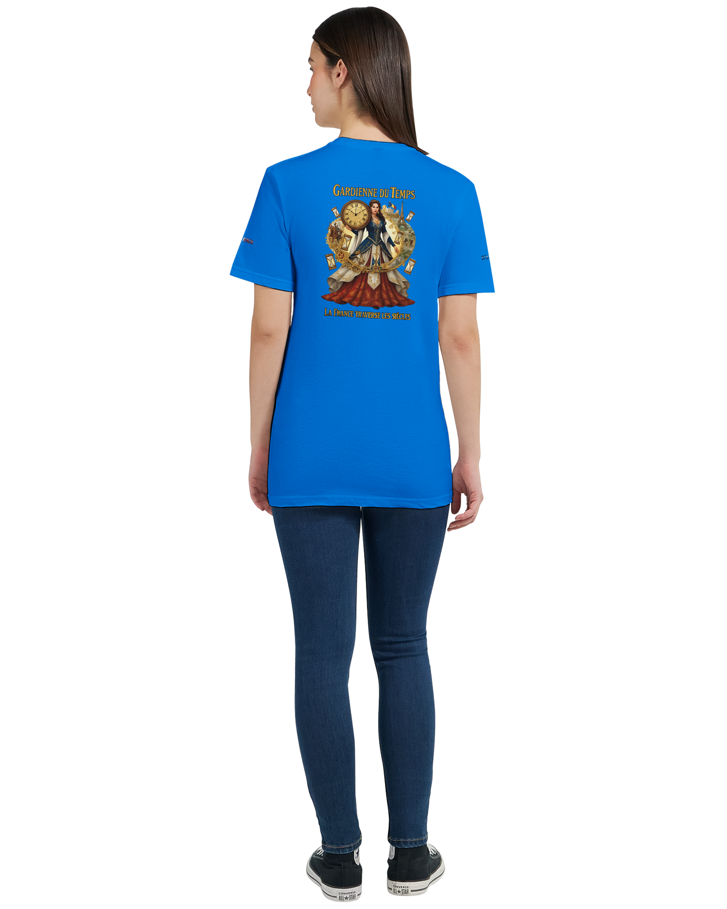 T-Shirt Femme Gardienne du Temps – Coton Premium Coupe Semi-Ajustée