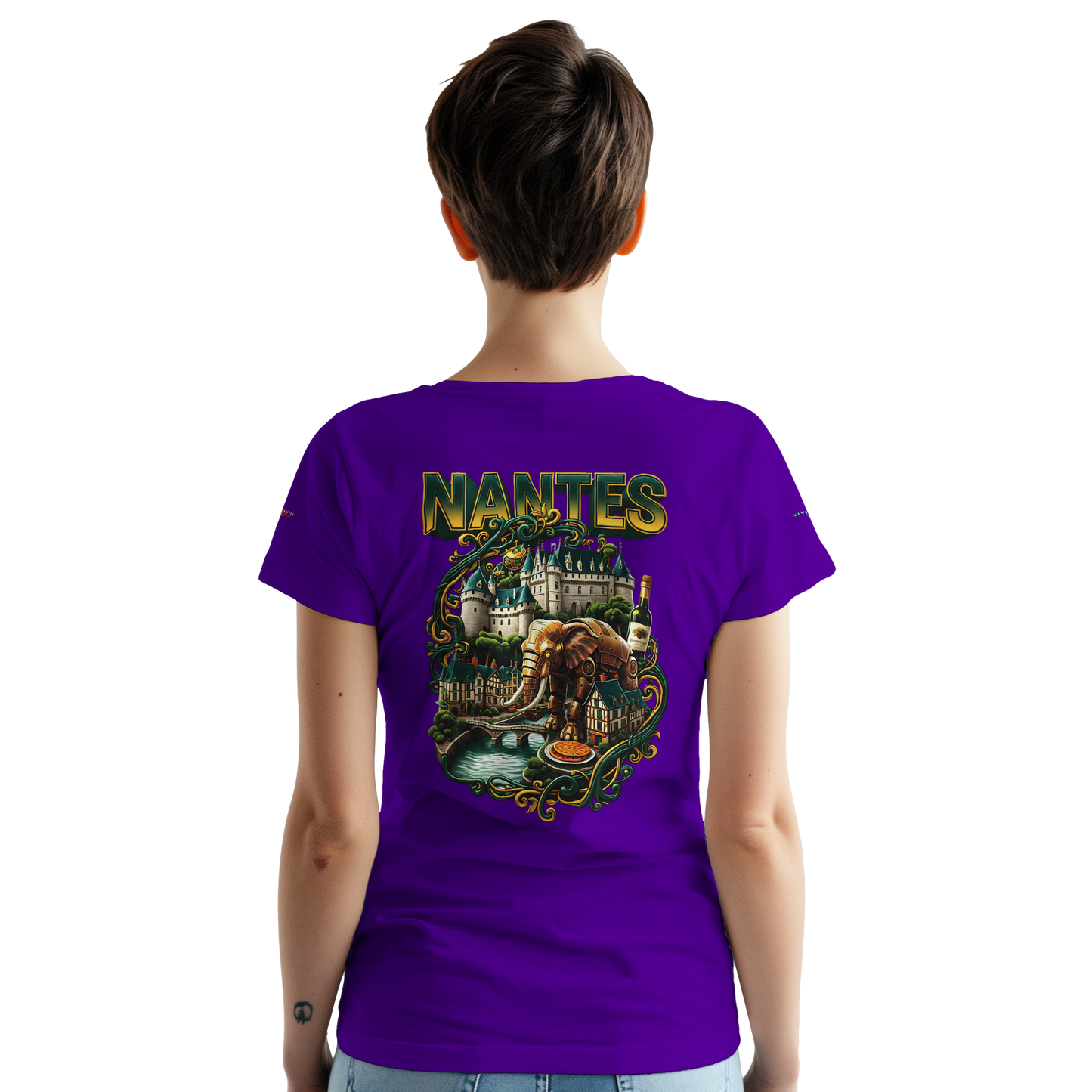 Unisex T-Shirt Nantes Stadt Frankreich | dickes Rundhals-T-Shirt | Gildan® 5000