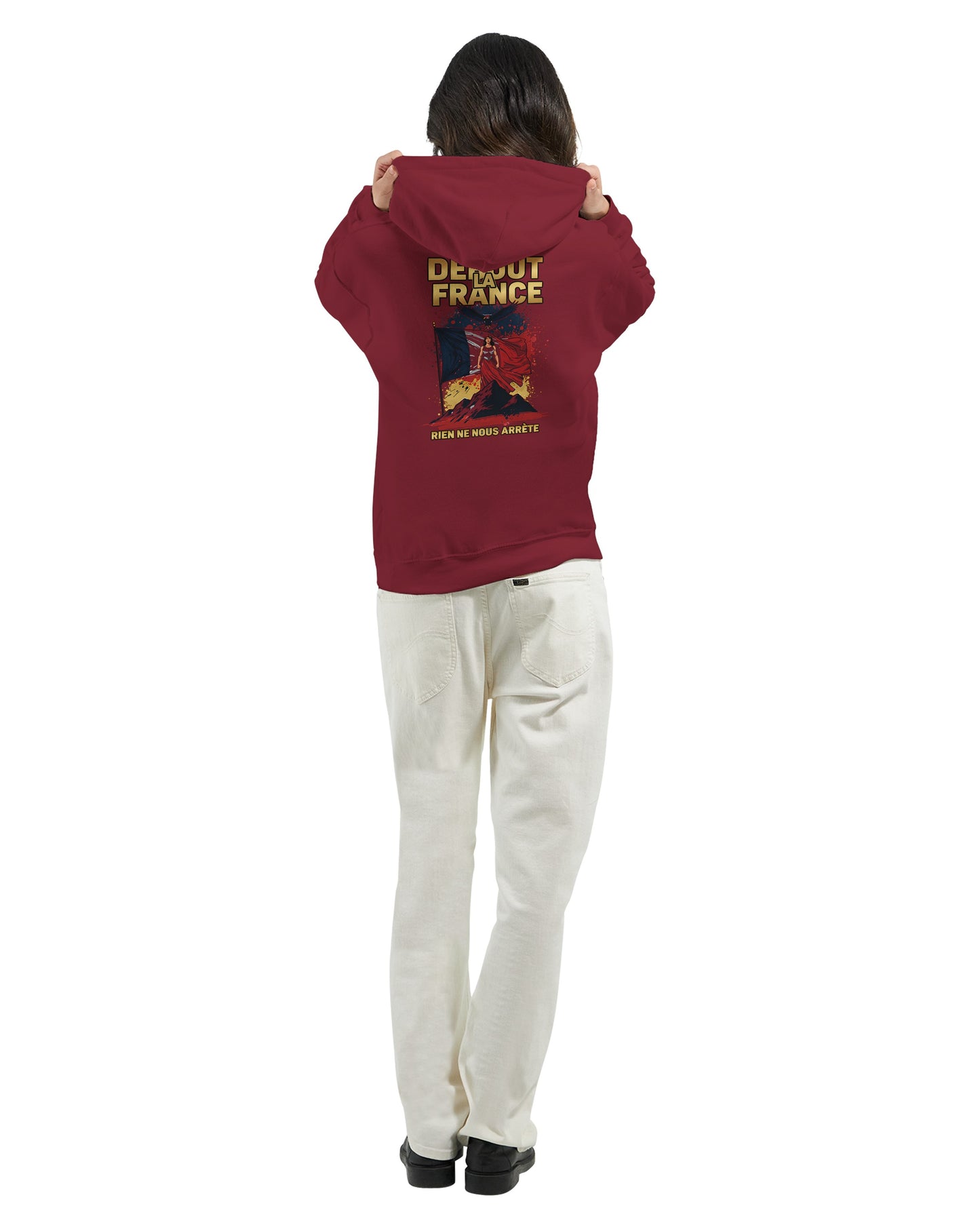 Damen Hoodie Steh auf Frankreich klassisch | Gildan® 18500