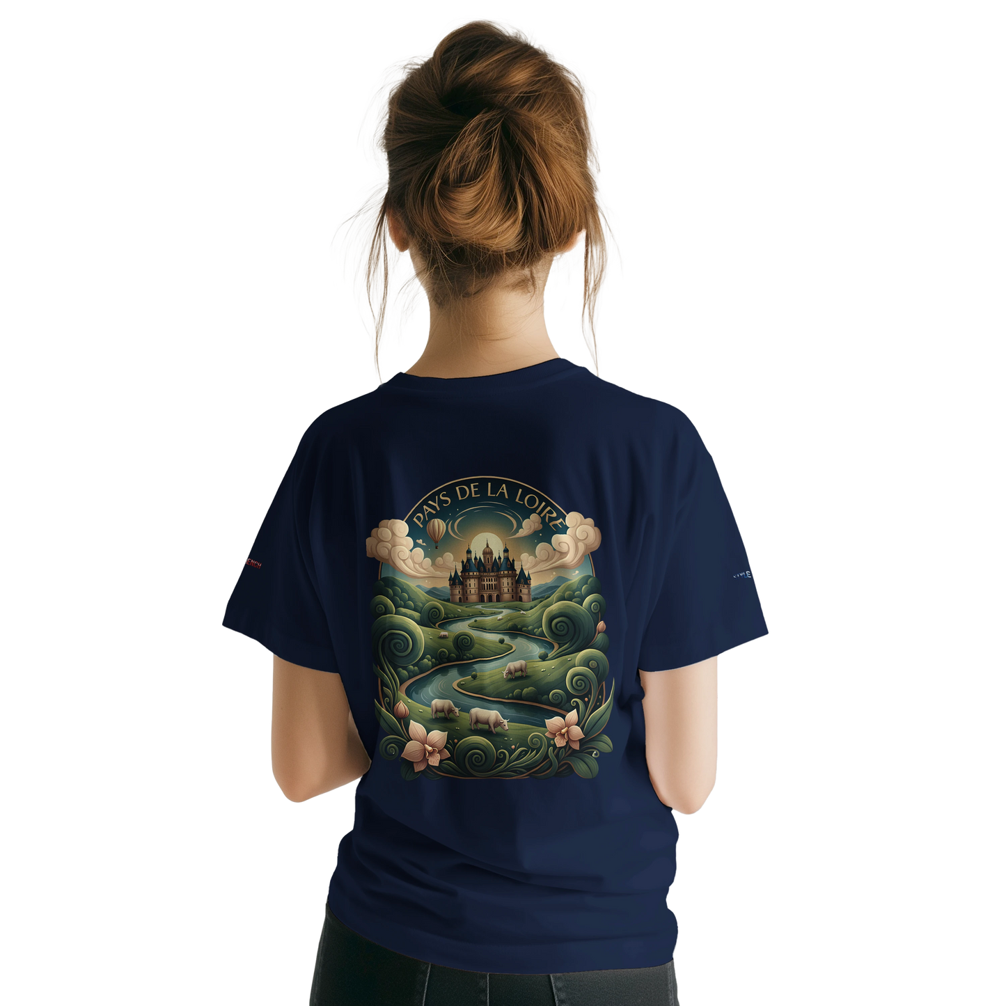 Unisex T-Shirt Pays de la Loire klassischer Rundhalsausschnitt | Gildan® 64000