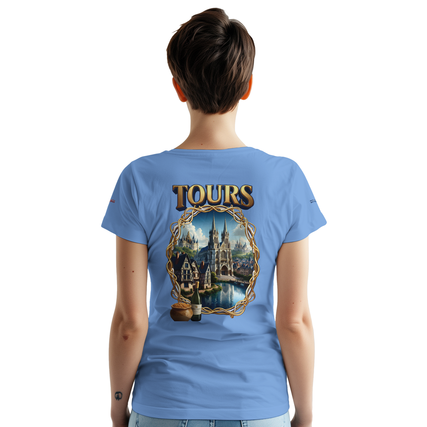 Unisex T-shirt Tours, France, thick crew neck | Gildan® 5000