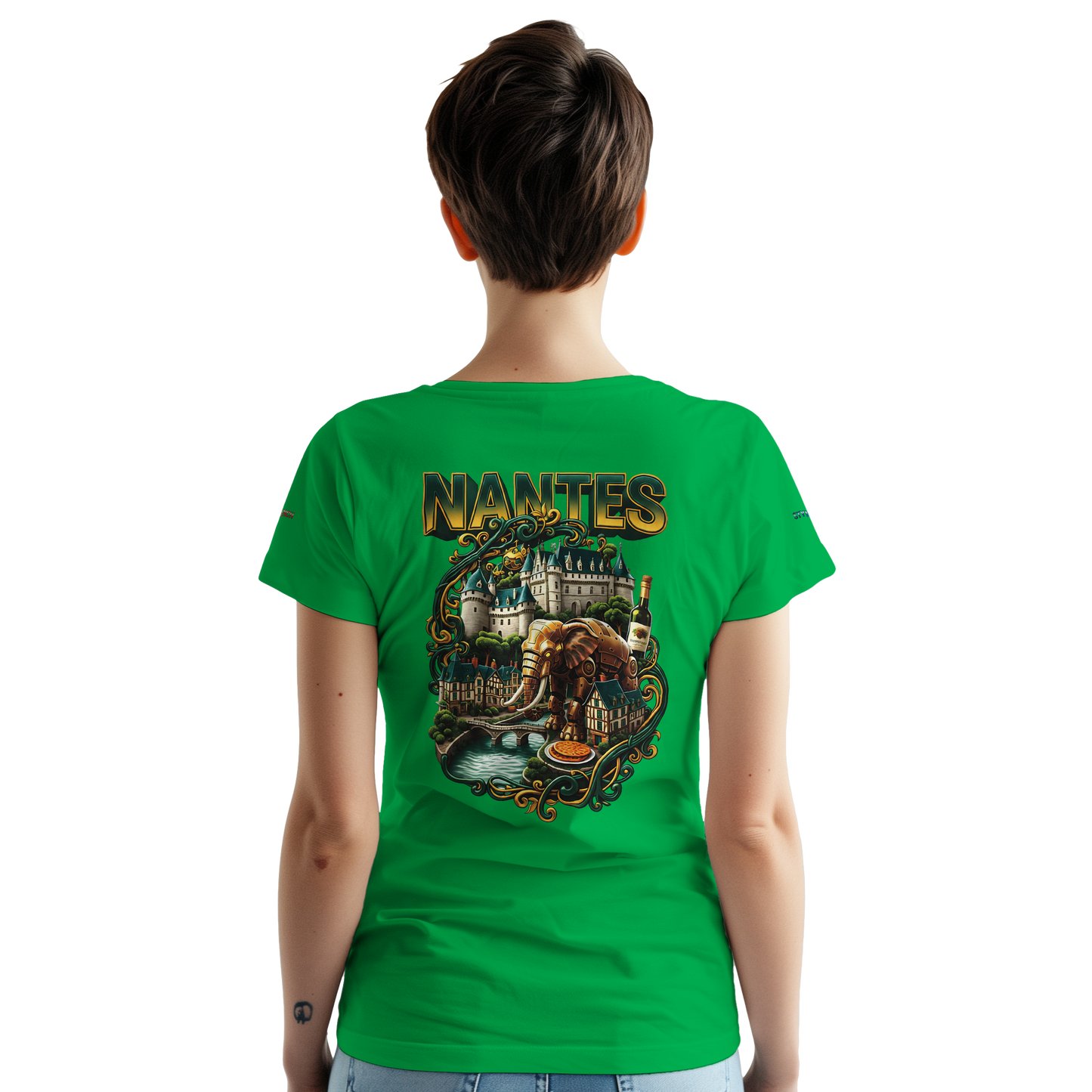 Unisex T-Shirt Nantes Stadt Frankreich | dickes Rundhals-T-Shirt | Gildan® 5000