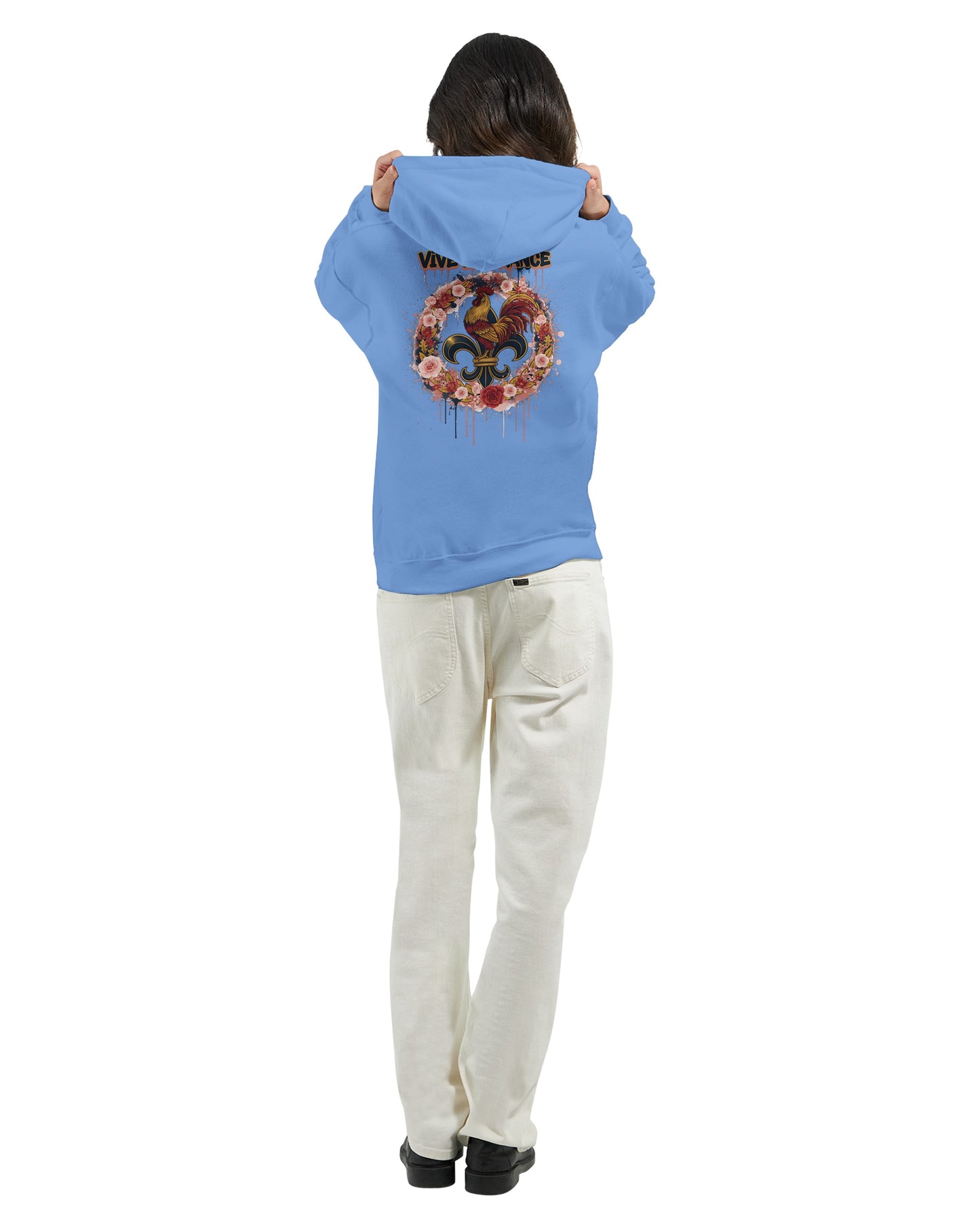 Kapuzenpullover Es lebe Frankreich klassischer Stil für Damen | Gildan® 18500