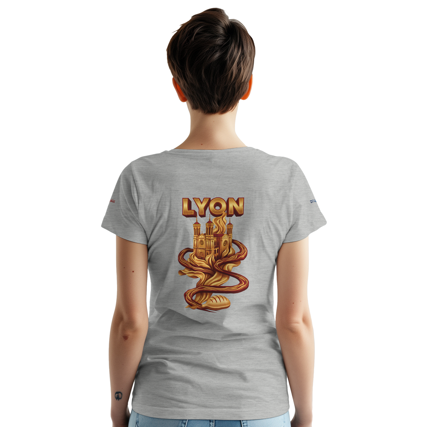 Unisex-T-Shirt Lyon Stadt Frankreich dick Rundhals | Gildan® 5000