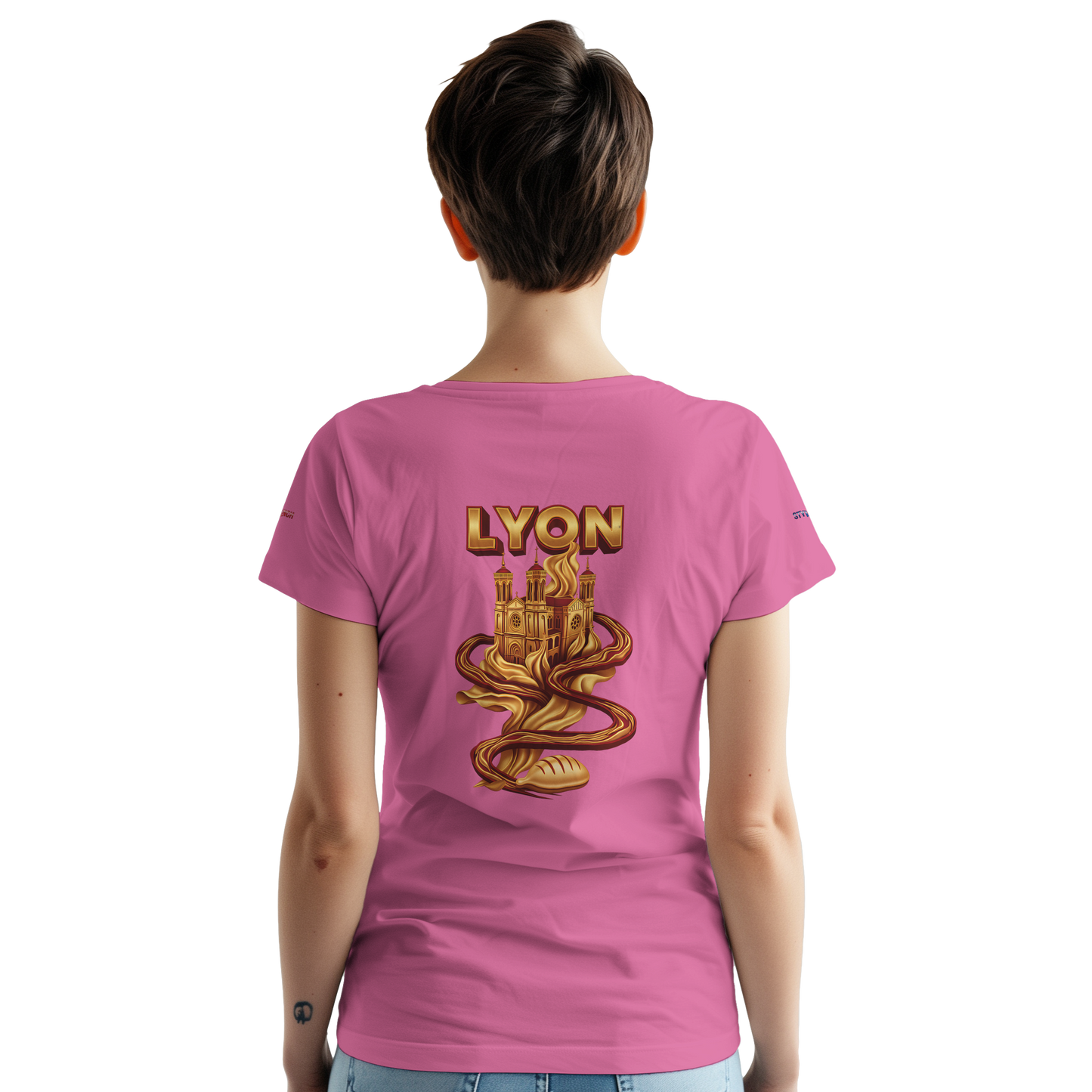 Unisex-T-Shirt Lyon Stadt Frankreich dick Rundhals | Gildan® 5000