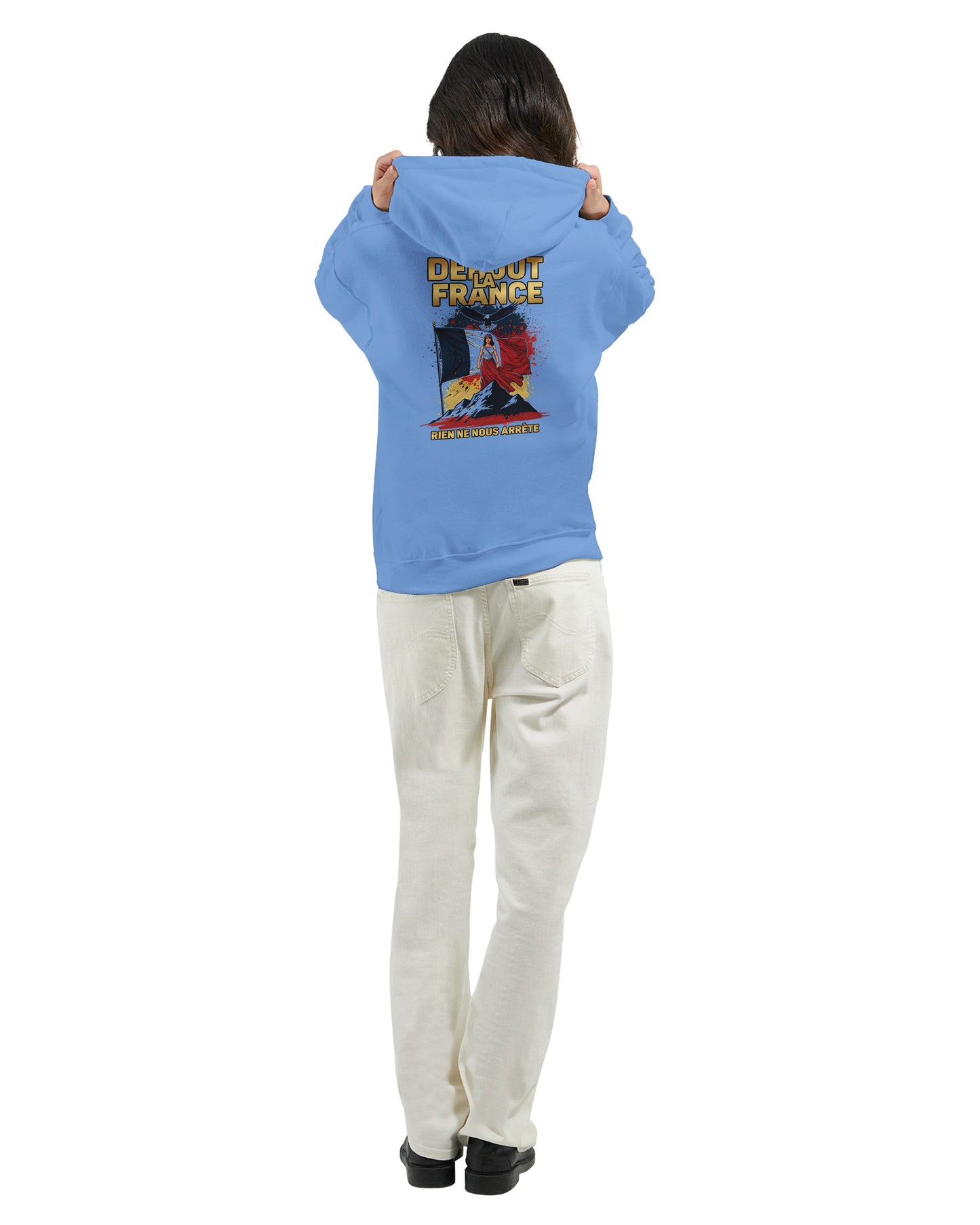 Damen Hoodie Steh auf Frankreich klassisch | Gildan® 18500