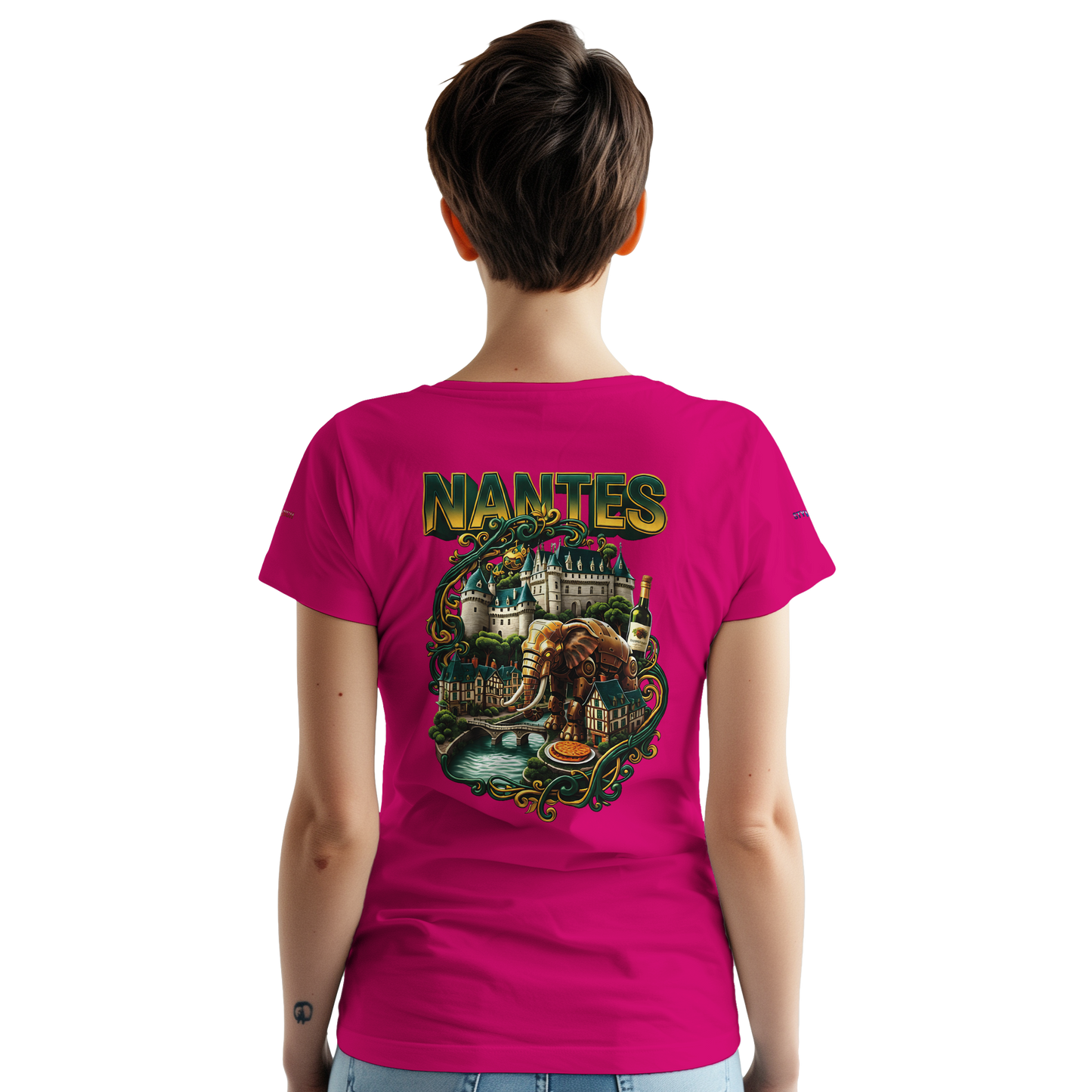 Unisex T-Shirt Nantes Stadt Frankreich | dickes Rundhals-T-Shirt | Gildan® 5000