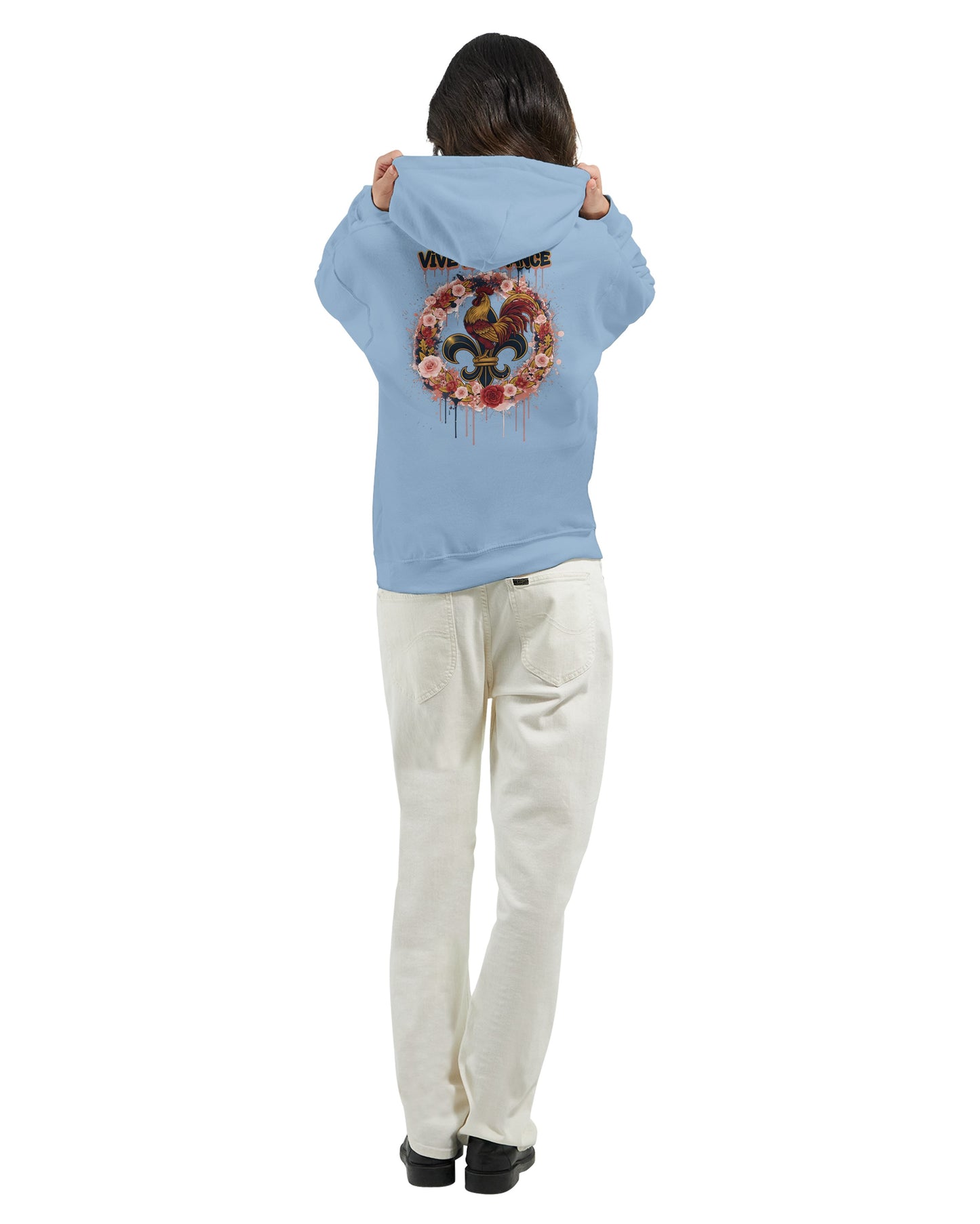 Kapuzenpullover Es lebe Frankreich klassischer Stil für Damen | Gildan® 18500