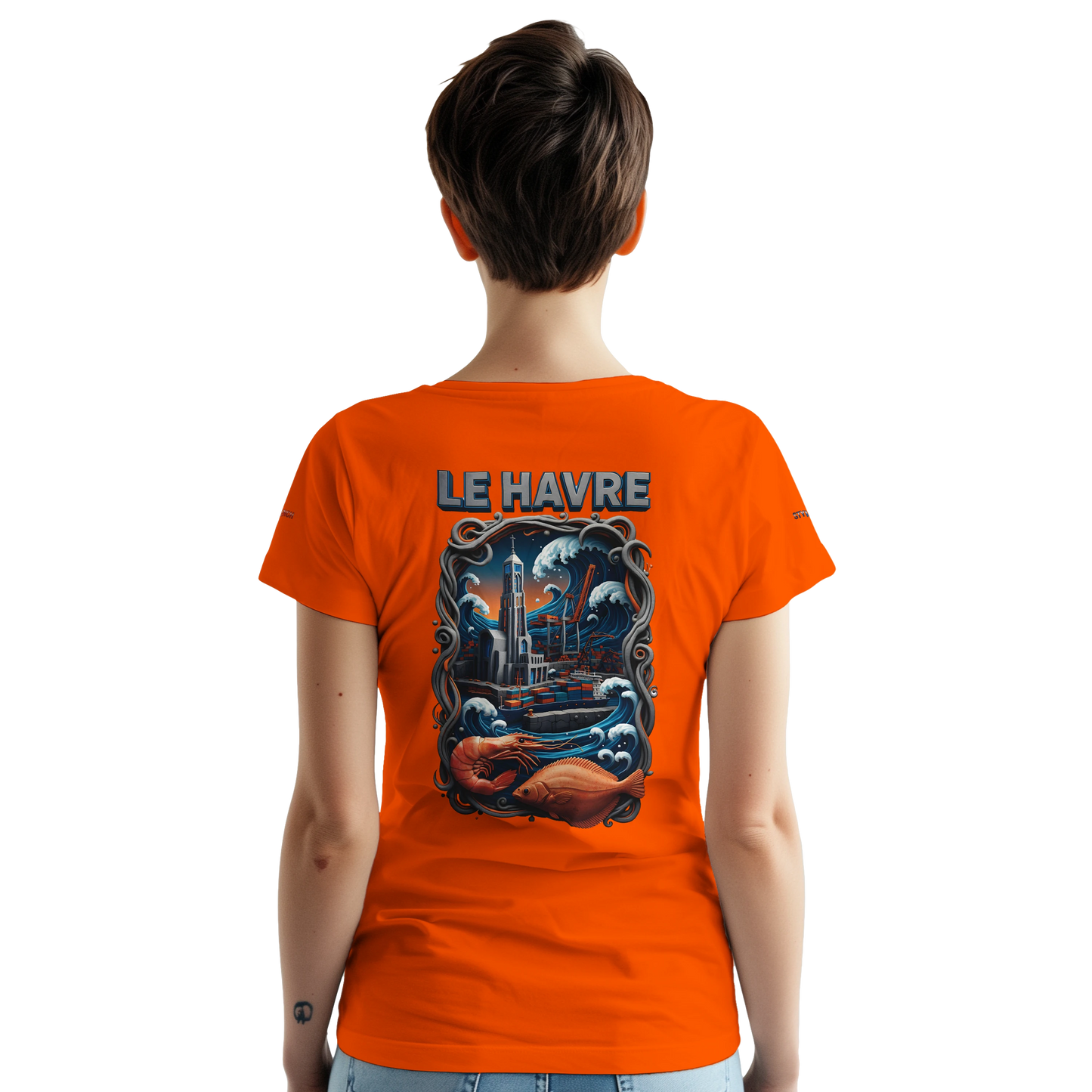 Unisex-T-Shirt Le Havre Stadt in Frankreich dick Rundhals | Gildan® 5000