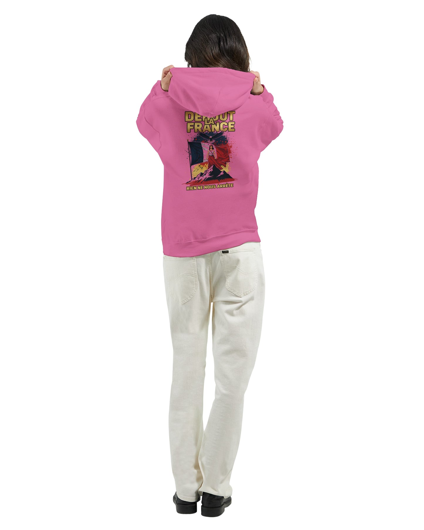 Damen Hoodie Steh auf Frankreich klassisch | Gildan® 18500