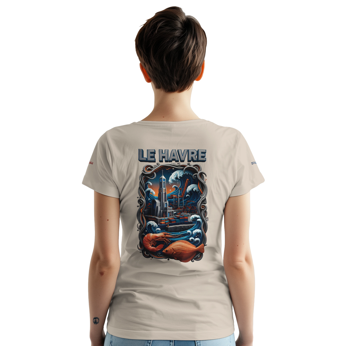 Unisex-T-Shirt Le Havre Stadt in Frankreich dick Rundhals | Gildan® 5000