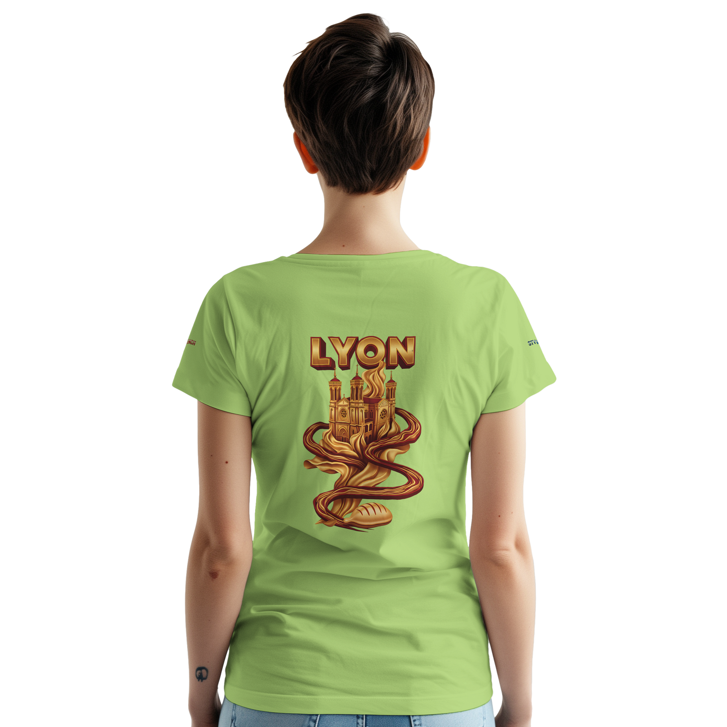 Unisex-T-Shirt Lyon Stadt Frankreich dick Rundhals | Gildan® 5000