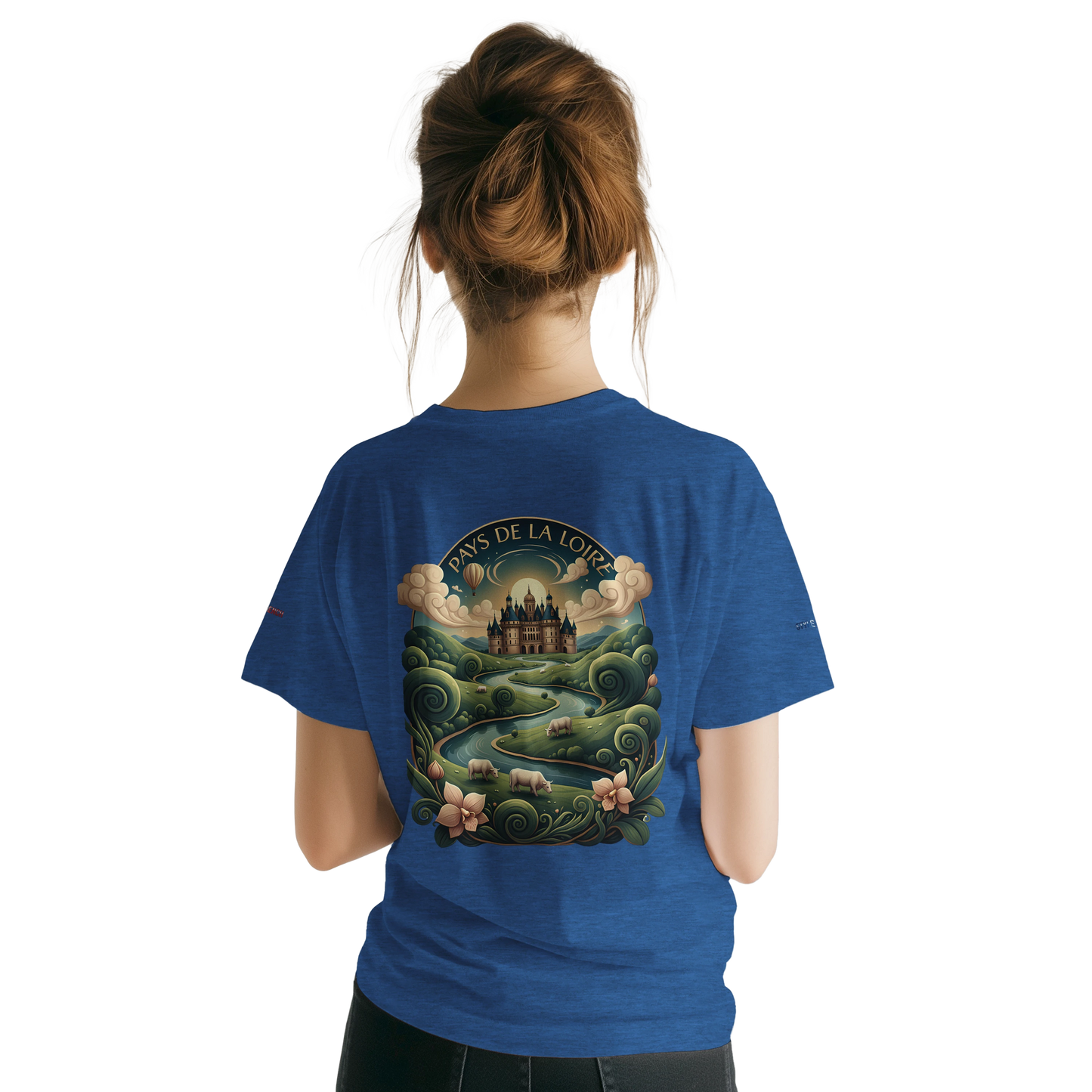 Unisex T-Shirt Pays de la Loire klassischer Rundhalsausschnitt | Gildan® 64000