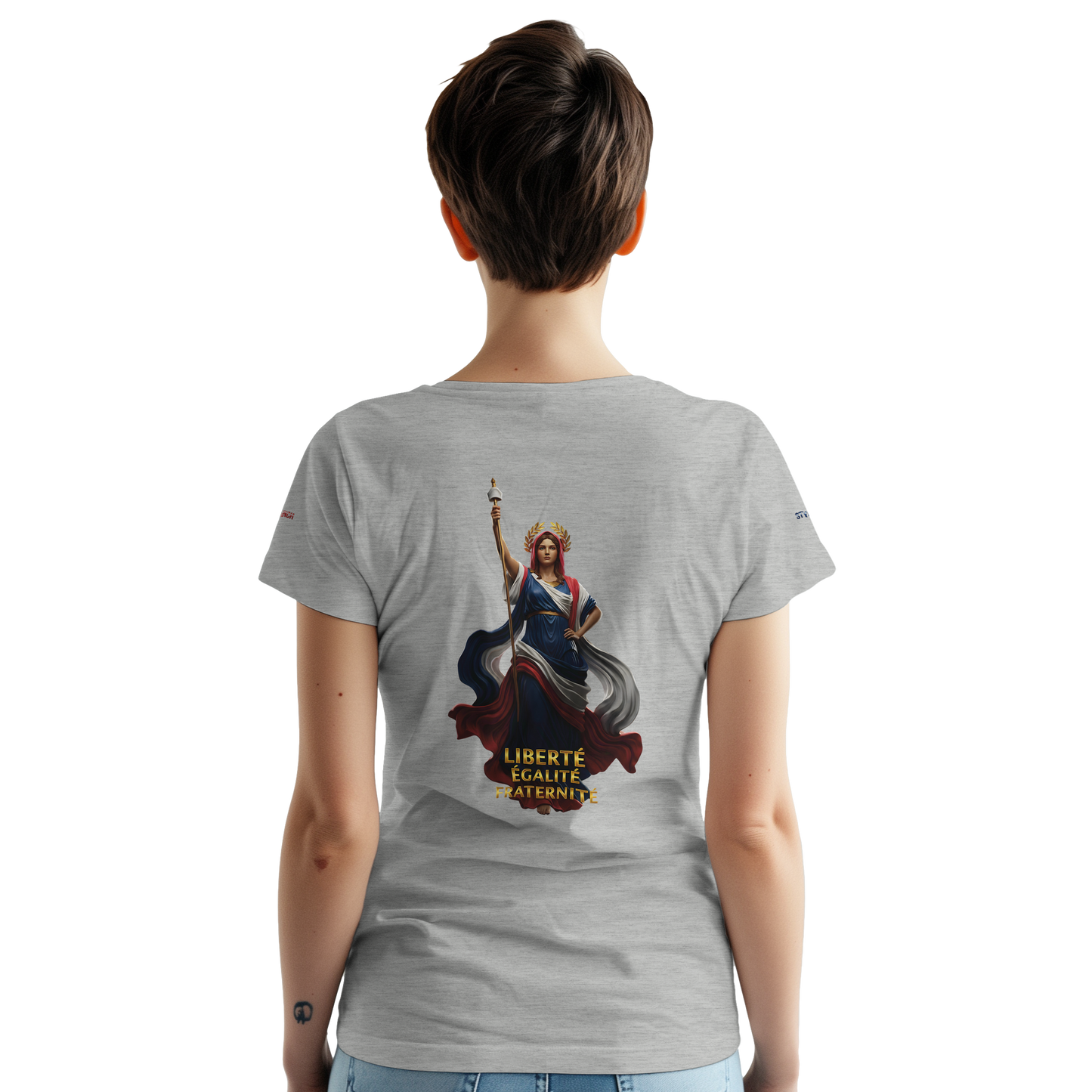T-Shirt femme  France Patriote   - Coton Premium - Coupe Classique