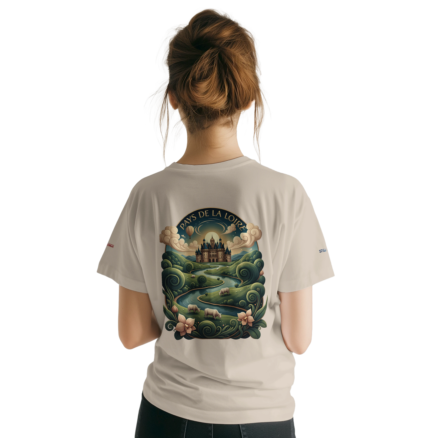 Unisex T-Shirt Pays de la Loire klassischer Rundhalsausschnitt | Gildan® 64000