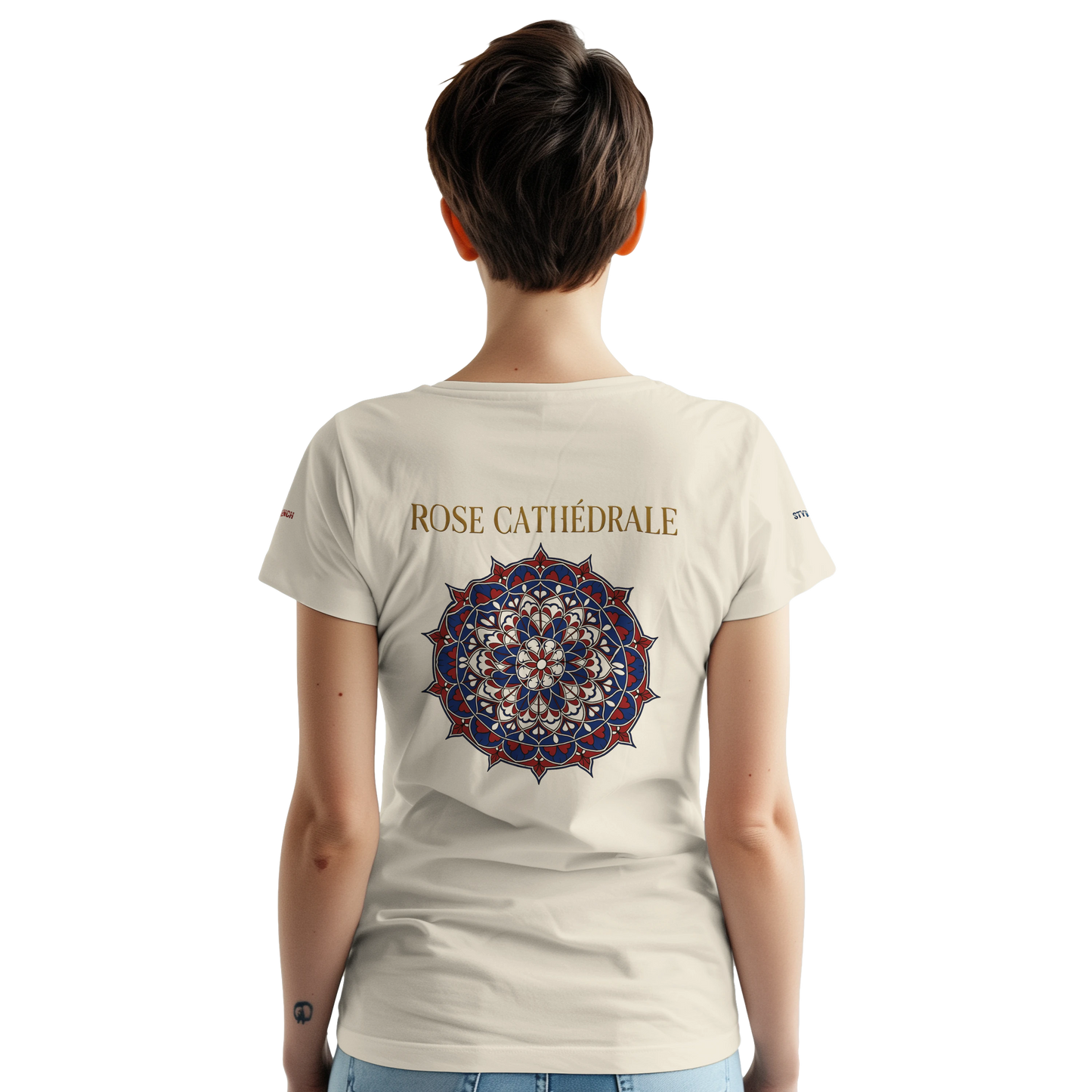 Damen T-Shirt, rosa, Kathedrale, dick, Rundhals | Gildan® 5000
