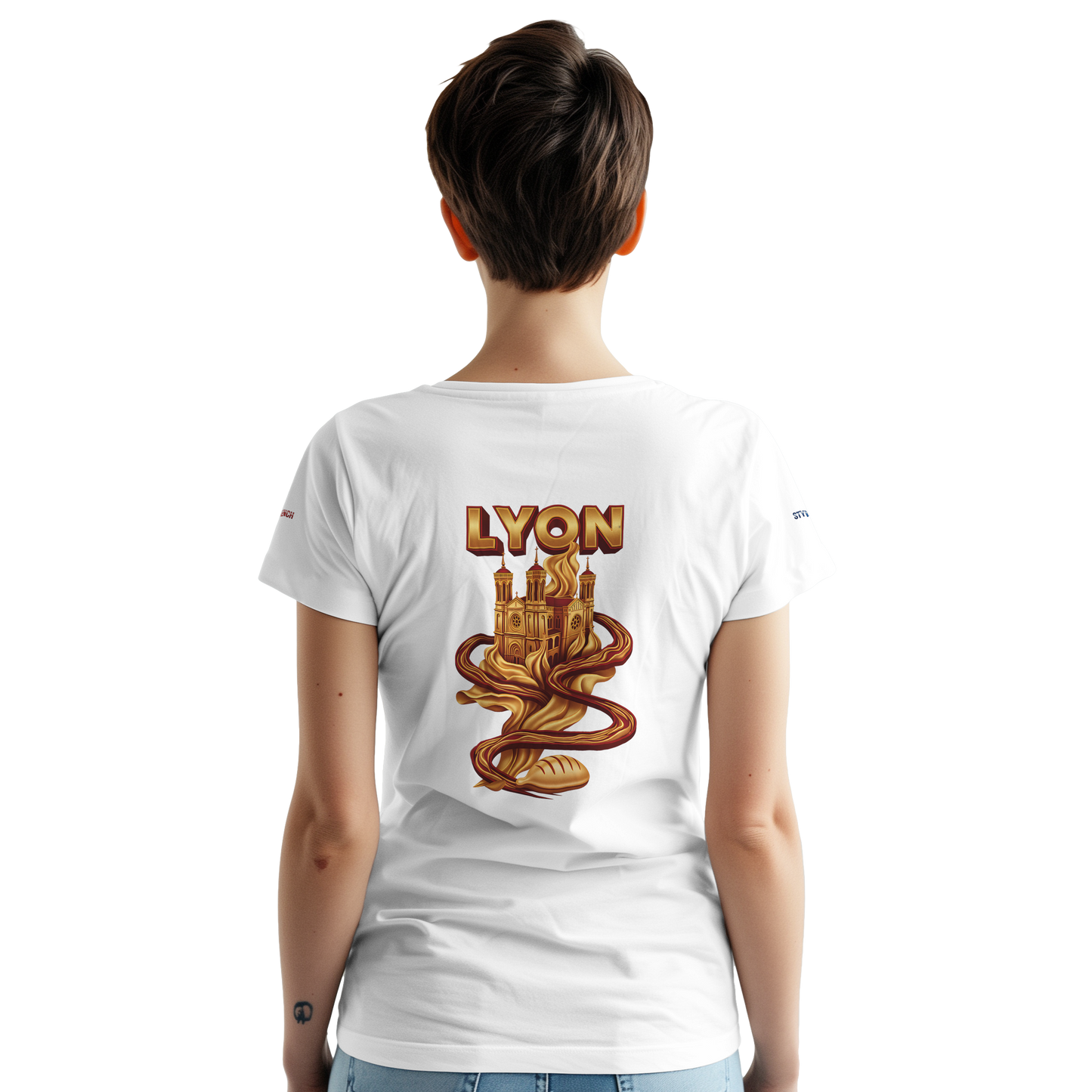 Unisex-T-Shirt Lyon Stadt Frankreich dick Rundhals | Gildan® 5000