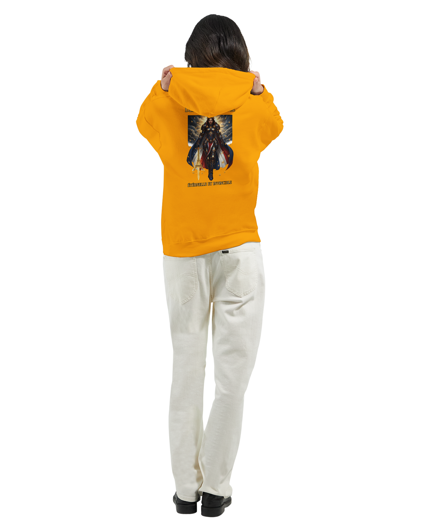 Damen-Kapuzenpullover „French Goddess“ im klassischen French-Stil | Gildan® 18500