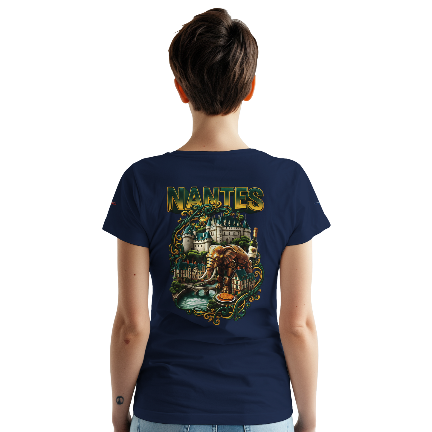 Unisex T-Shirt Nantes Stadt Frankreich | dickes Rundhals-T-Shirt | Gildan® 5000