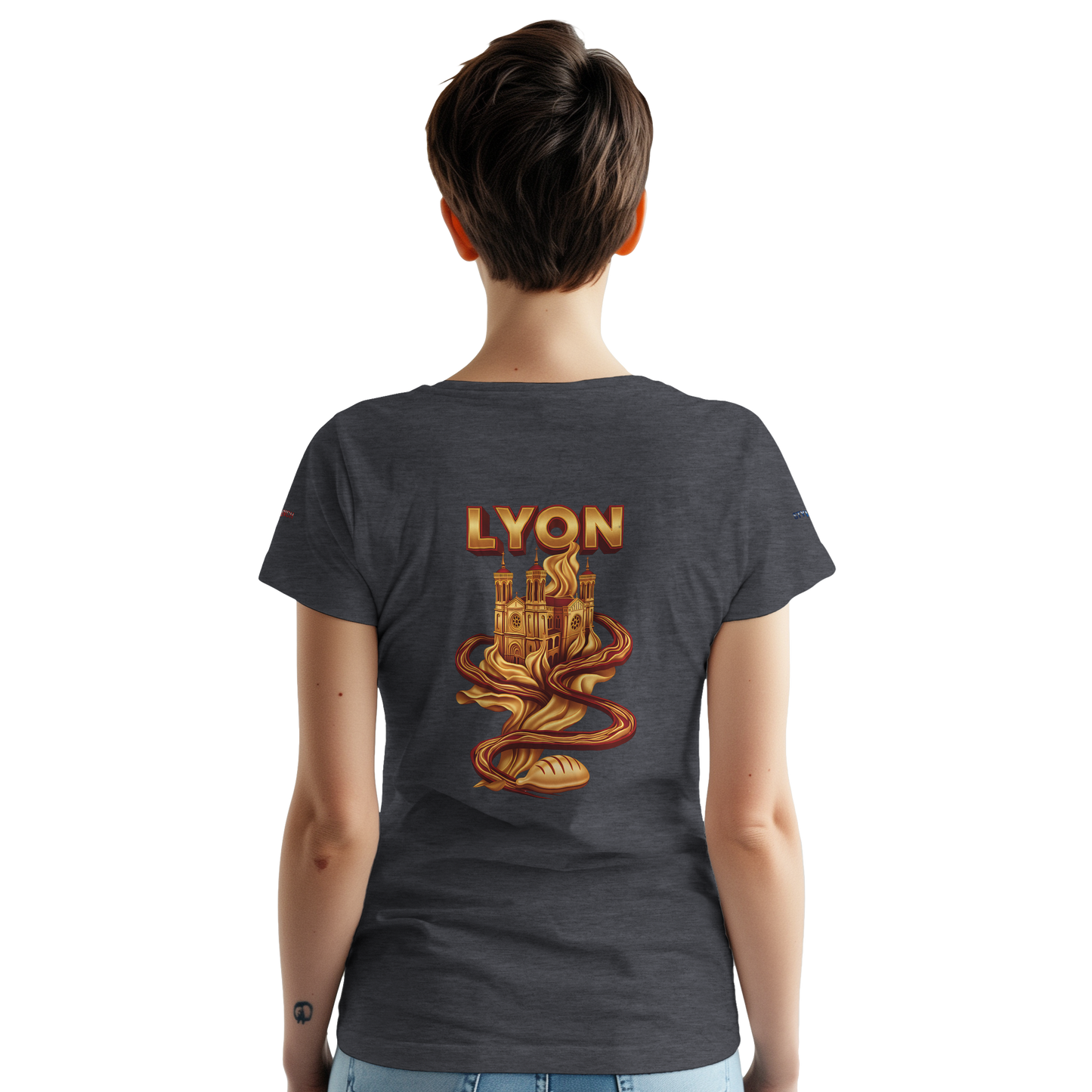 Unisex-T-Shirt Lyon Stadt Frankreich dick Rundhals | Gildan® 5000