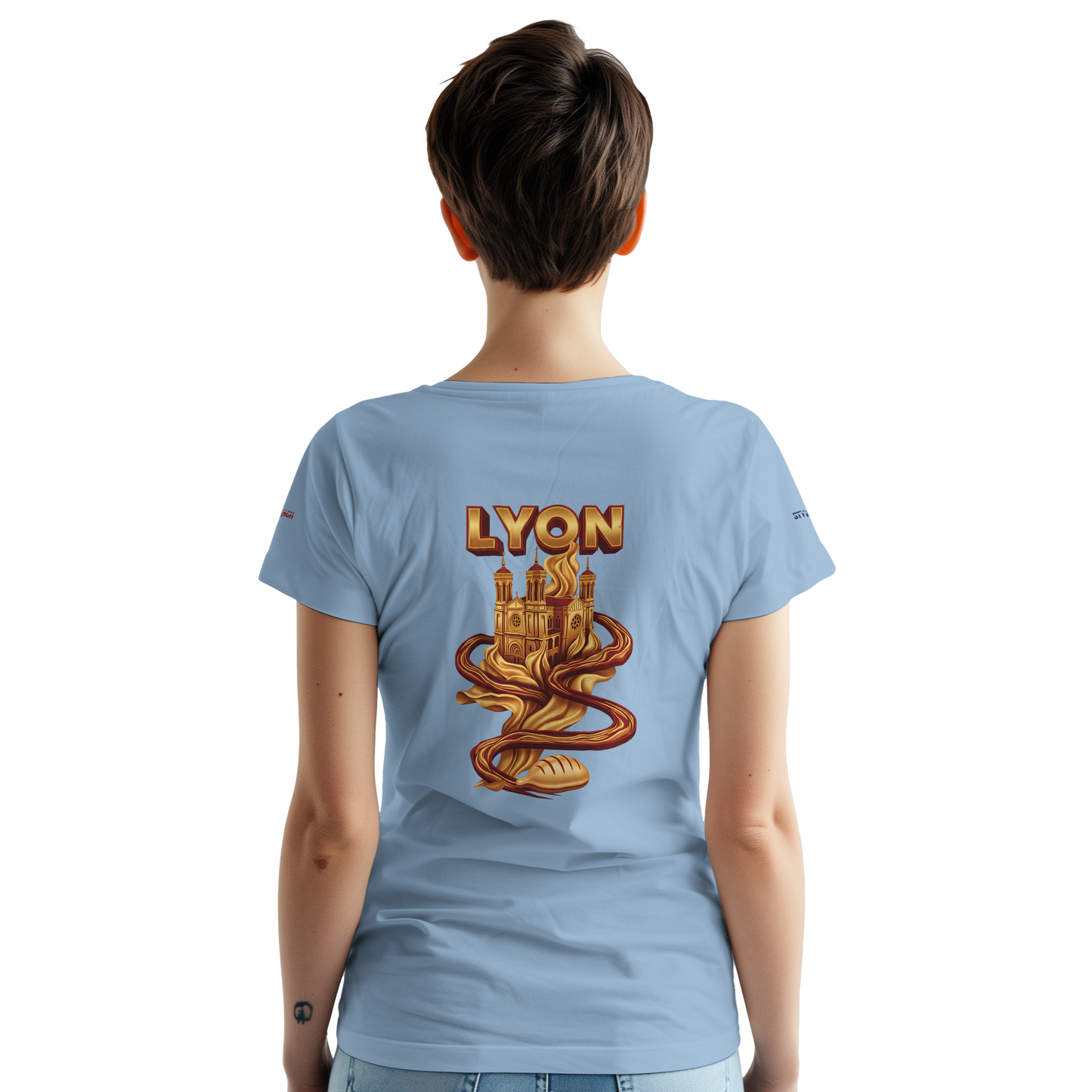Unisex-T-Shirt Lyon Stadt Frankreich dick Rundhals | Gildan® 5000