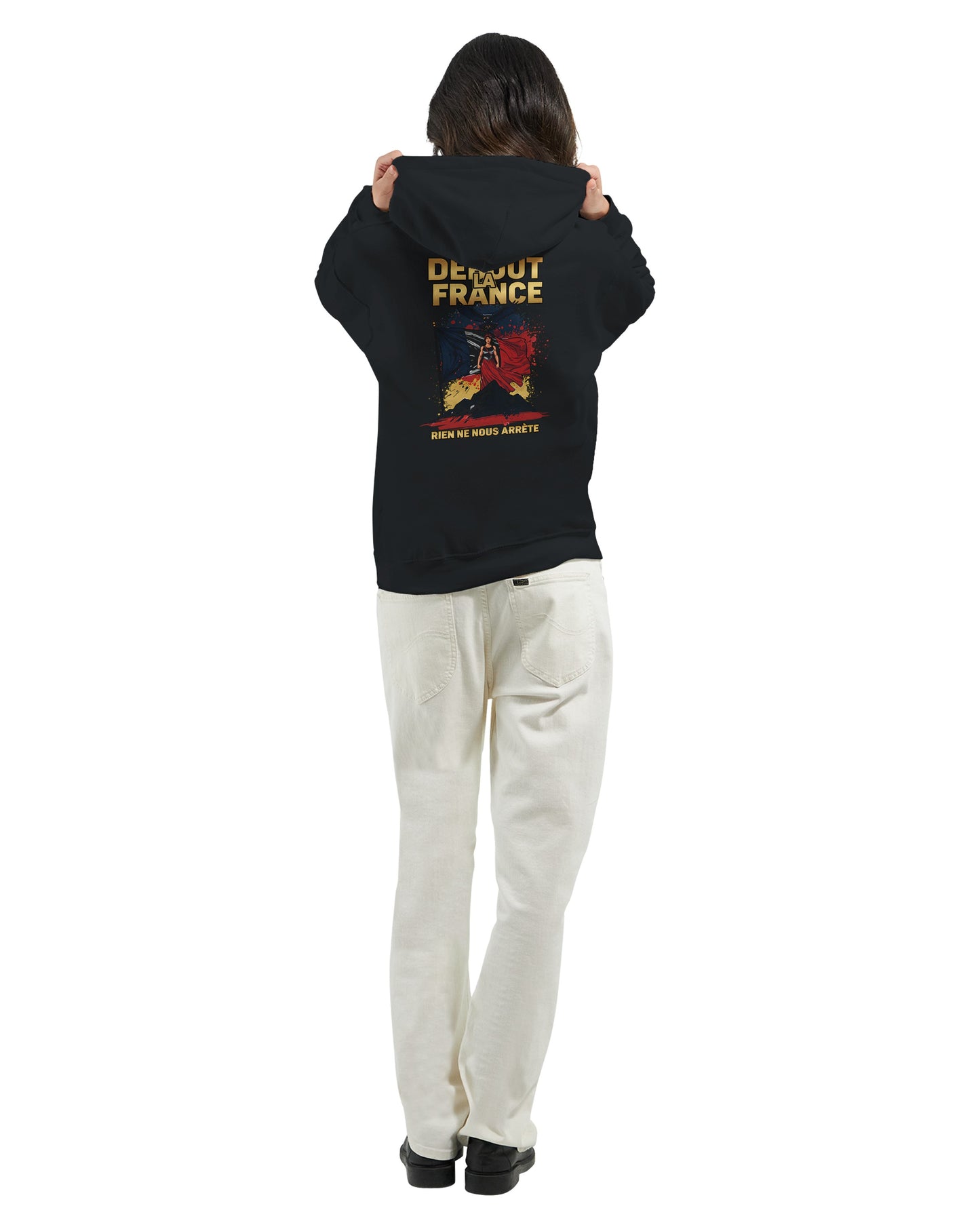 Damen Hoodie Steh auf Frankreich klassisch | Gildan® 18500