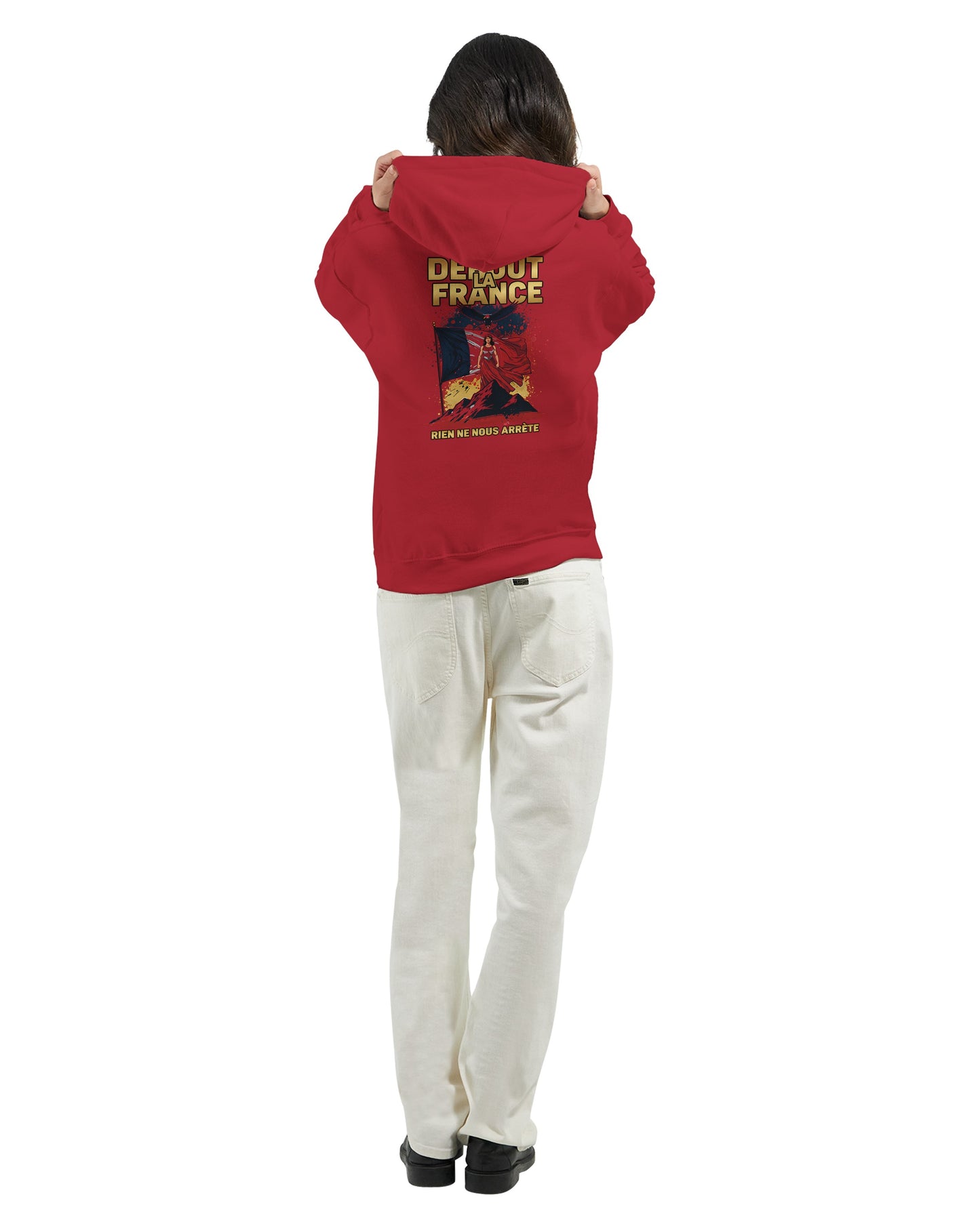 Damen Hoodie Steh auf Frankreich klassisch | Gildan® 18500