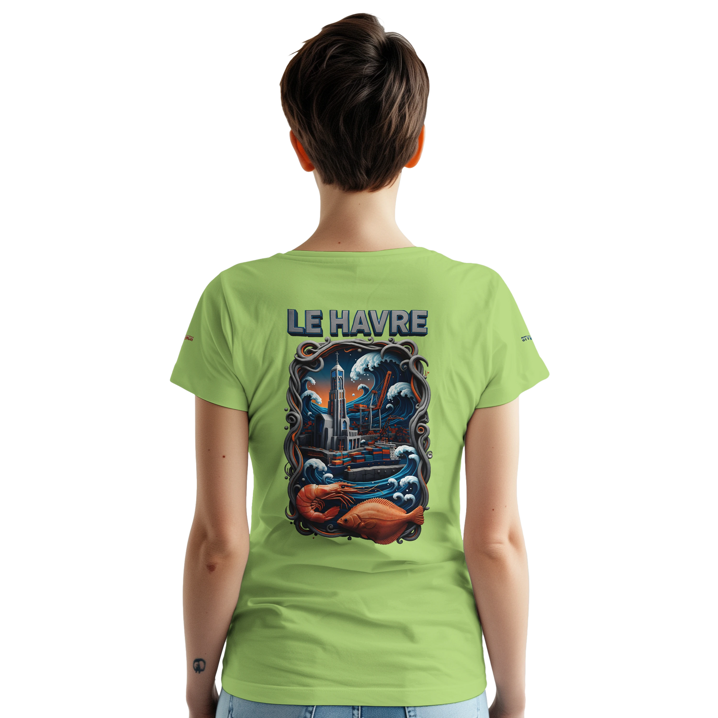 Unisex-T-Shirt Le Havre Stadt in Frankreich dick Rundhals | Gildan® 5000