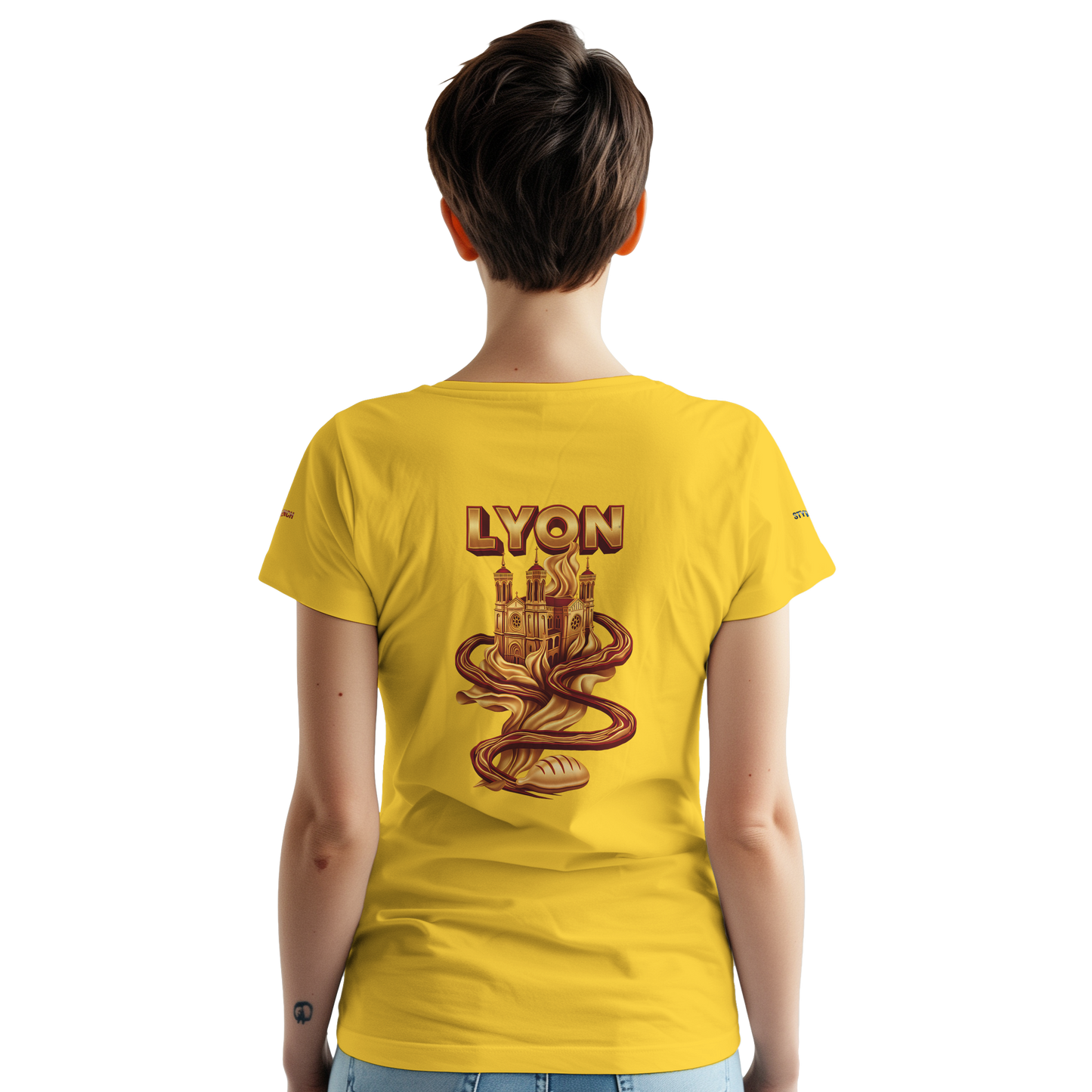 Unisex-T-Shirt Lyon Stadt Frankreich dick Rundhals | Gildan® 5000