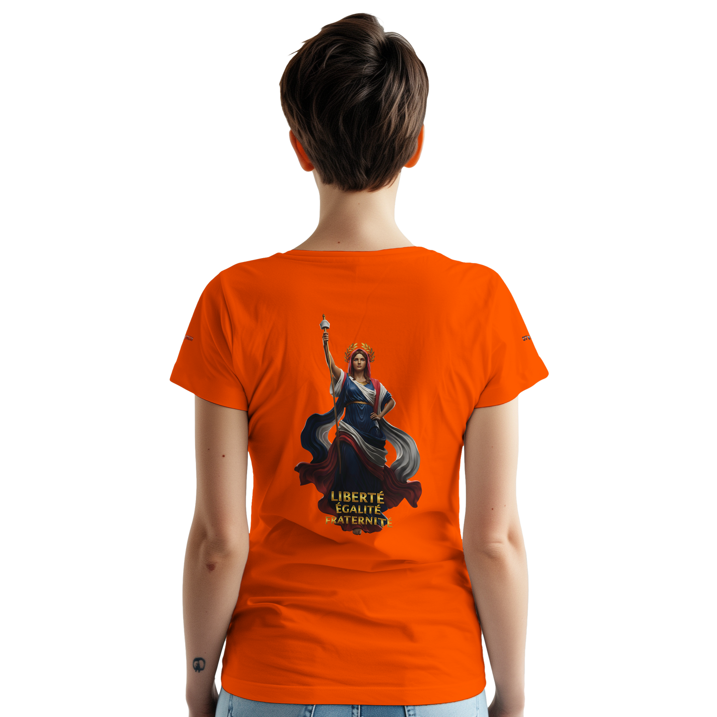 T-Shirt femme  France Patriote   - Coton Premium - Coupe Classique