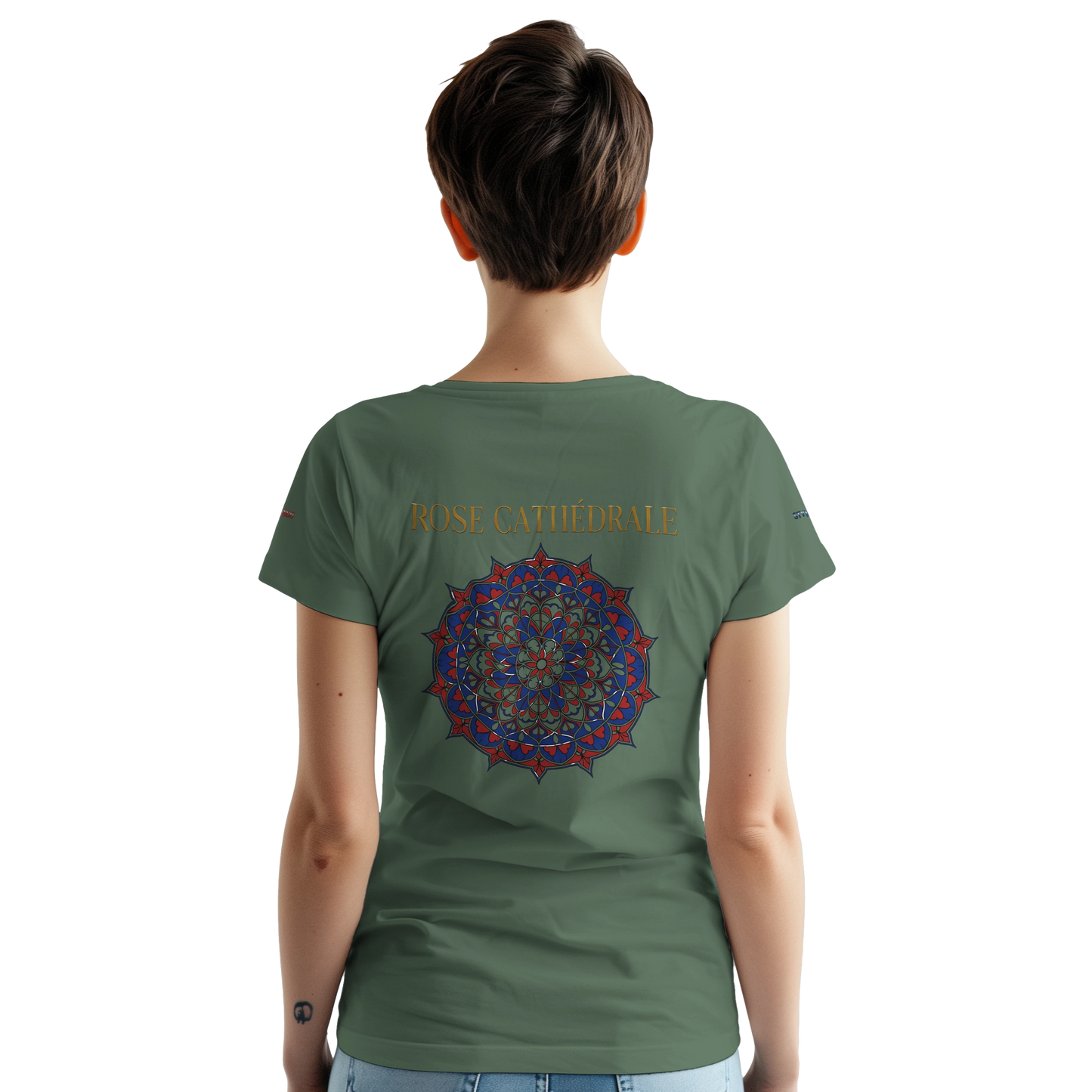 Damen T-Shirt, rosa, Kathedrale, dick, Rundhals | Gildan® 5000