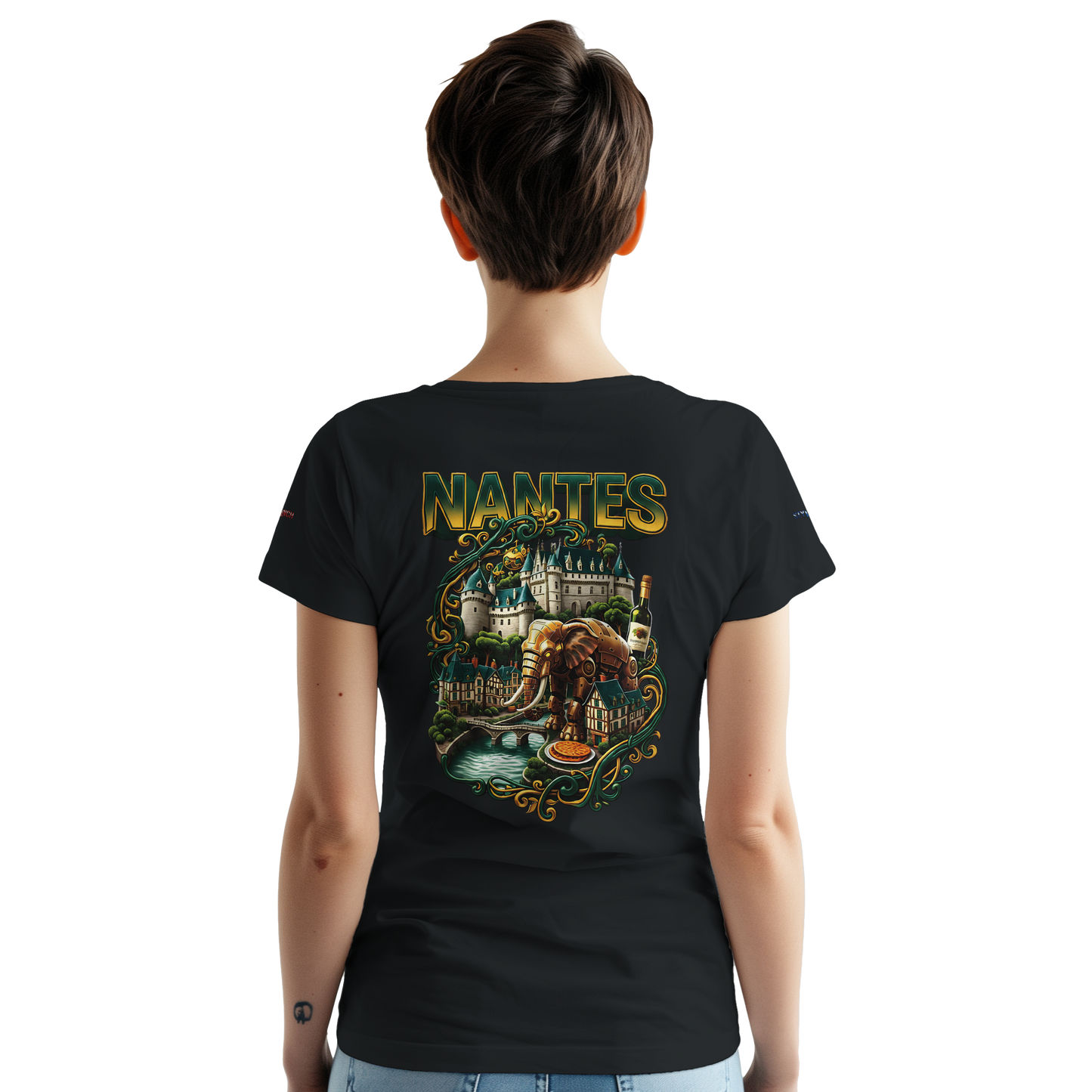 Unisex T-Shirt Nantes Stadt Frankreich | dickes Rundhals-T-Shirt | Gildan® 5000