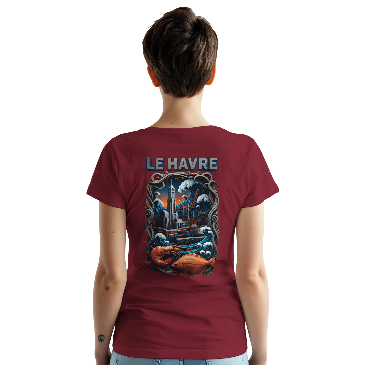 Unisex-T-Shirt Le Havre Stadt in Frankreich dick Rundhals | Gildan® 5000