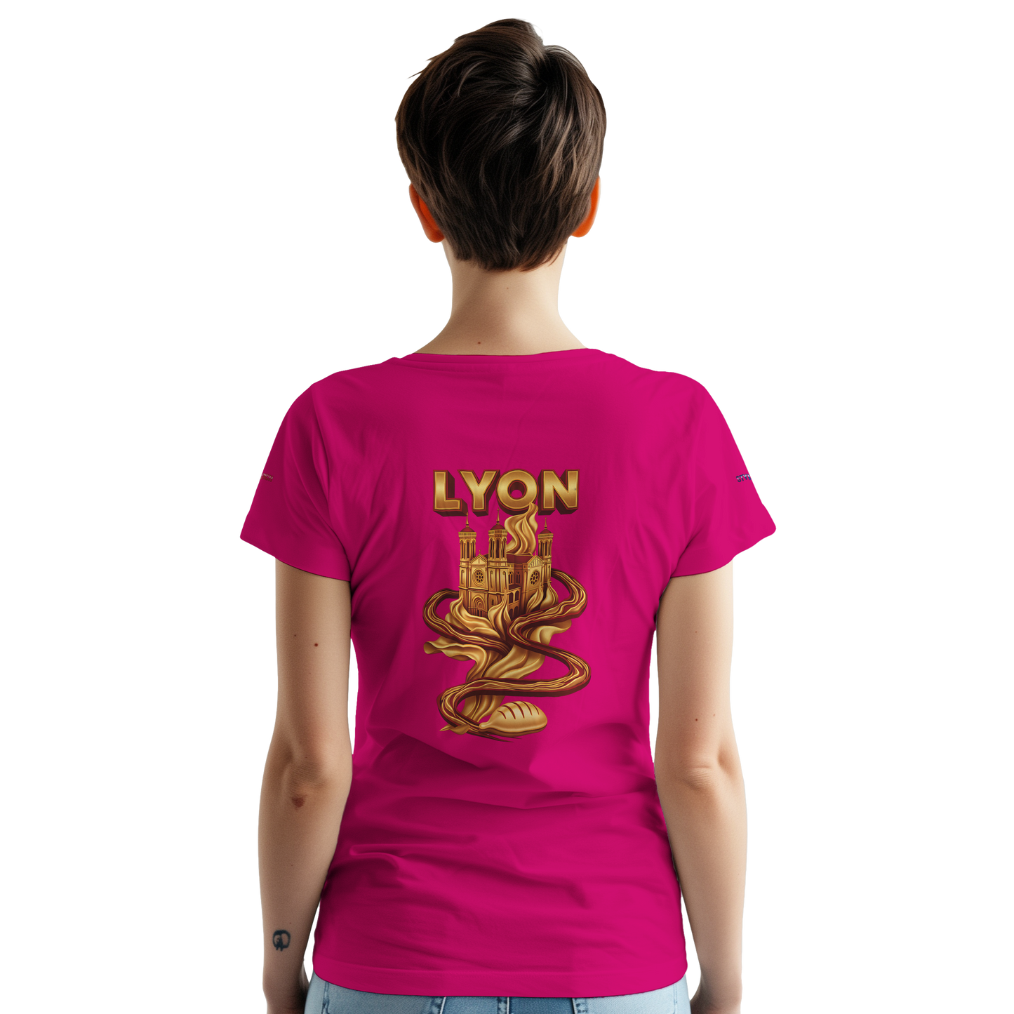 Unisex-T-Shirt Lyon Stadt Frankreich dick Rundhals | Gildan® 5000
