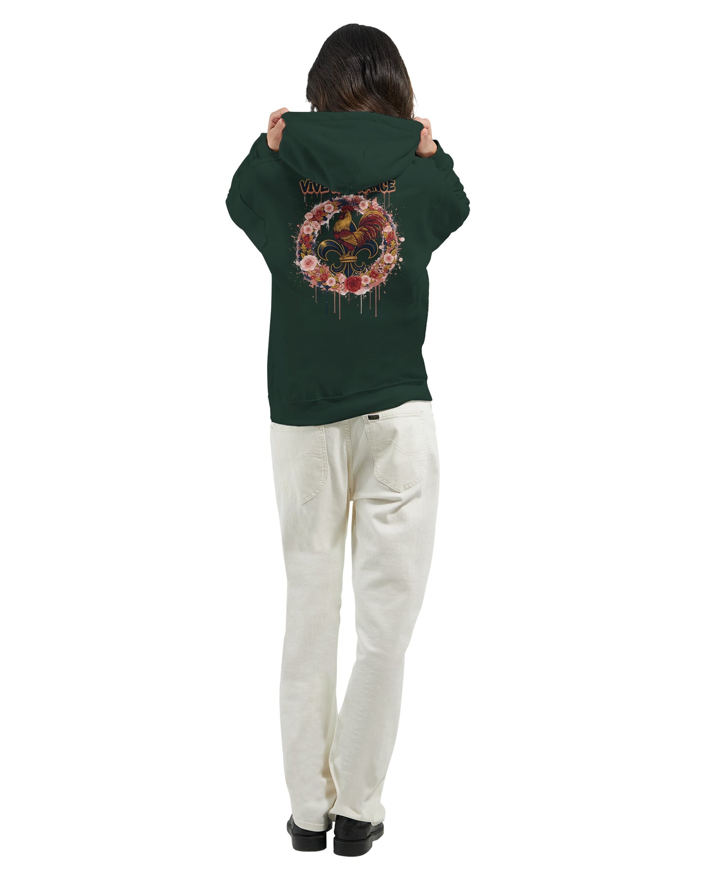 Kapuzenpullover Es lebe Frankreich klassischer Stil für Damen | Gildan® 18500