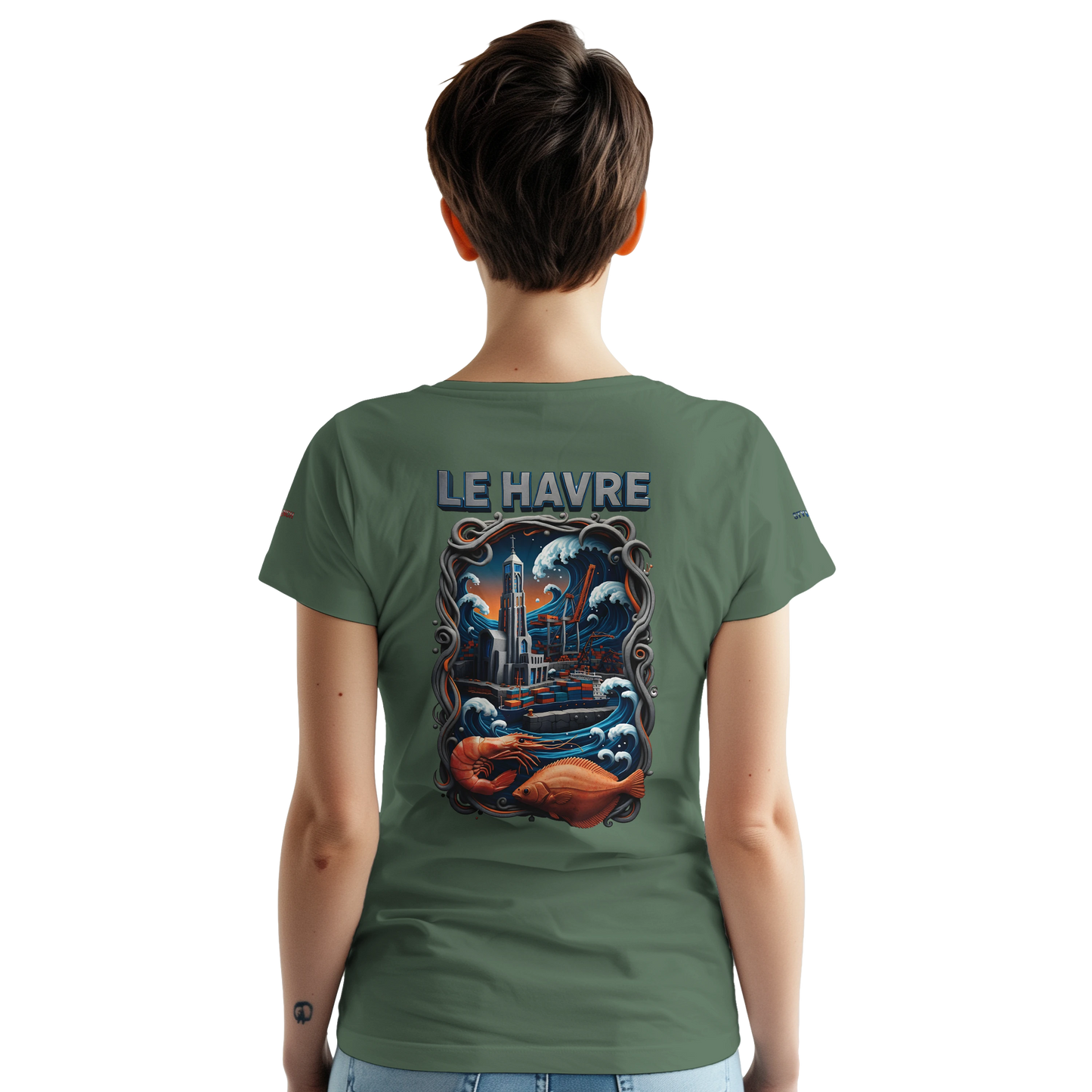 Unisex-T-Shirt Le Havre Stadt in Frankreich dick Rundhals | Gildan® 5000