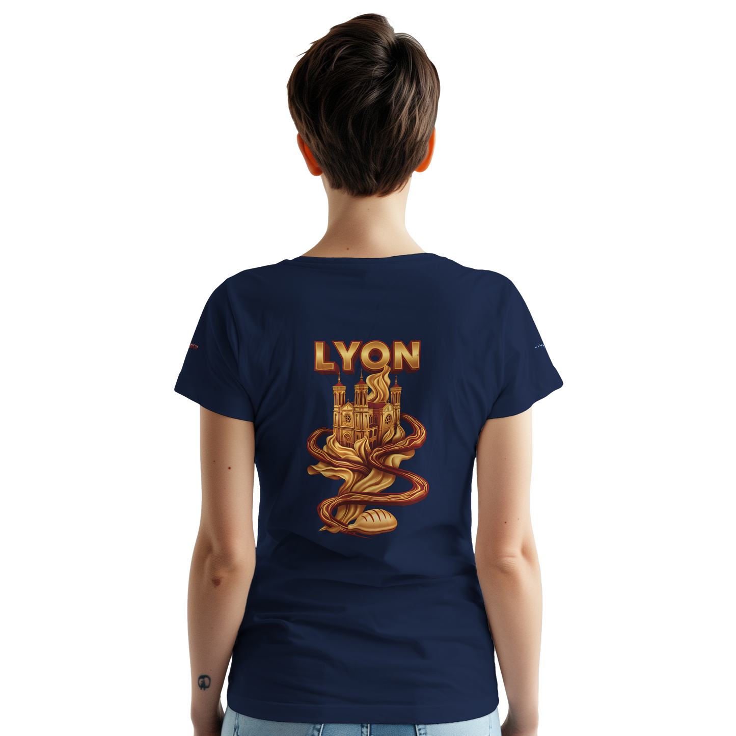 Unisex-T-Shirt Lyon Stadt Frankreich dick Rundhals | Gildan® 5000