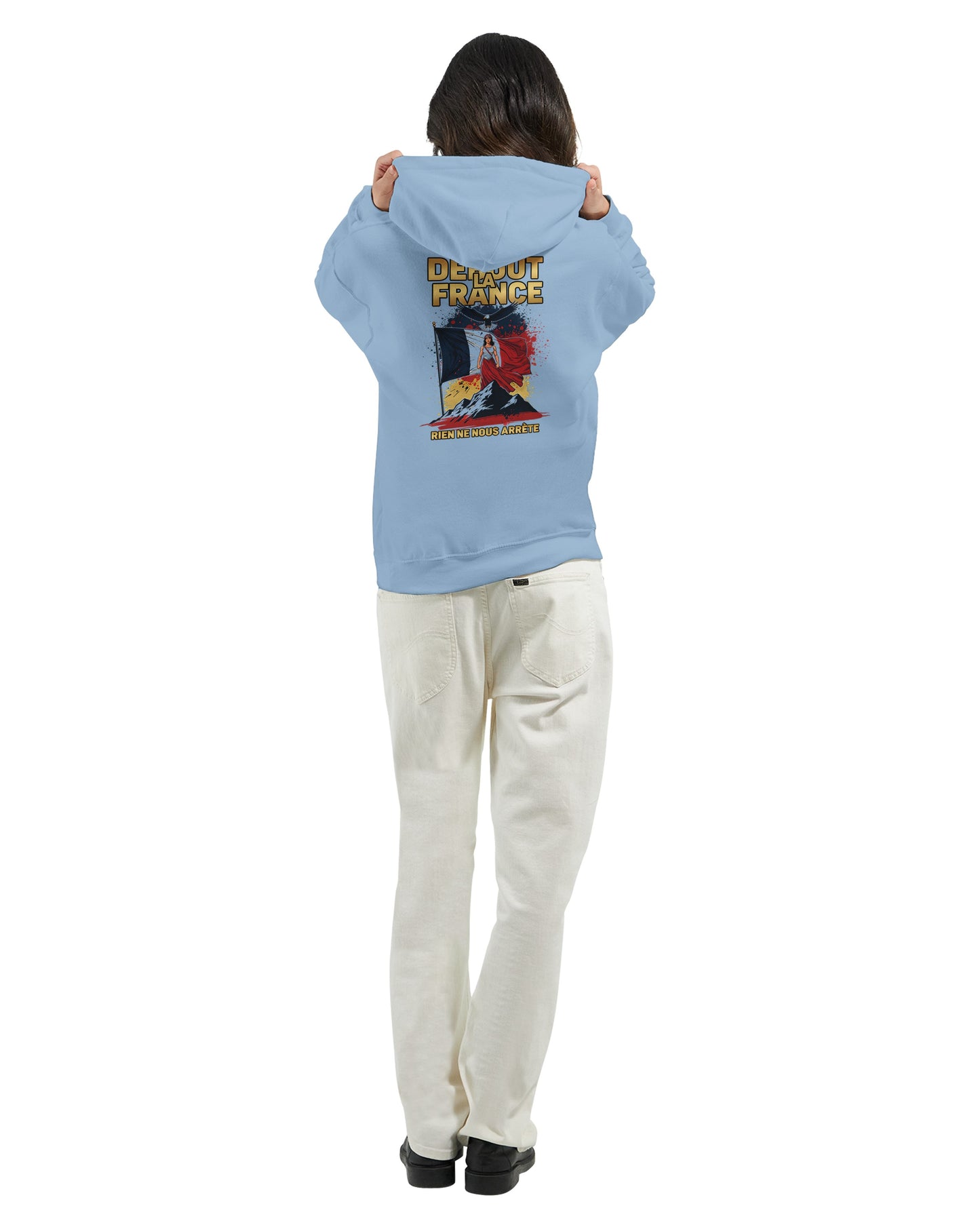Damen Hoodie Steh auf Frankreich klassisch | Gildan® 18500