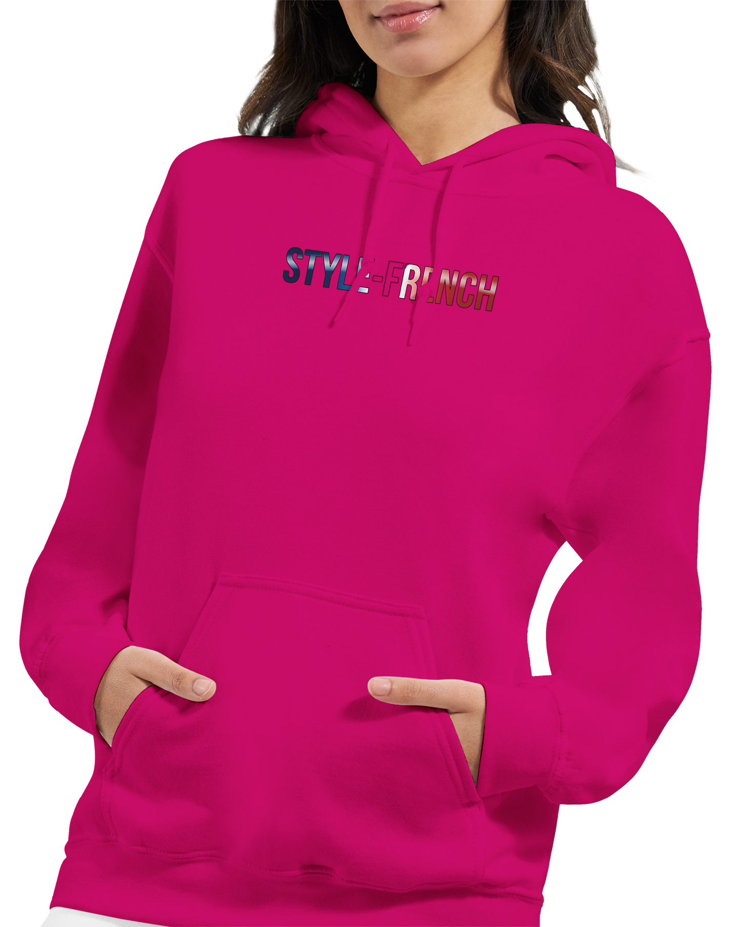 Damen-Kapuzenpullover „French Goddess“ im klassischen French-Stil | Gildan® 18500