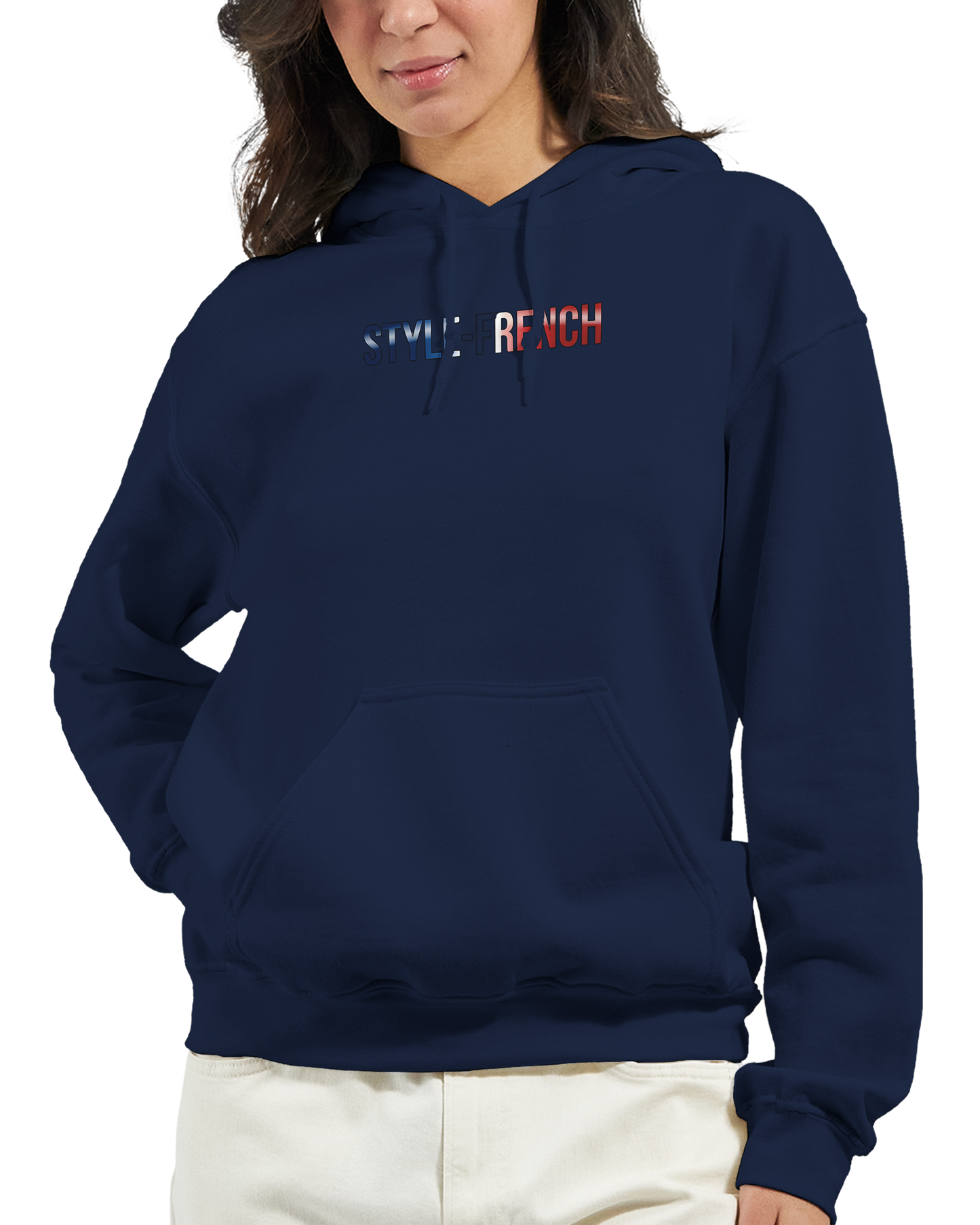 Damen-Kapuzenpullover „French Goddess“ im klassischen French-Stil | Gildan® 18500