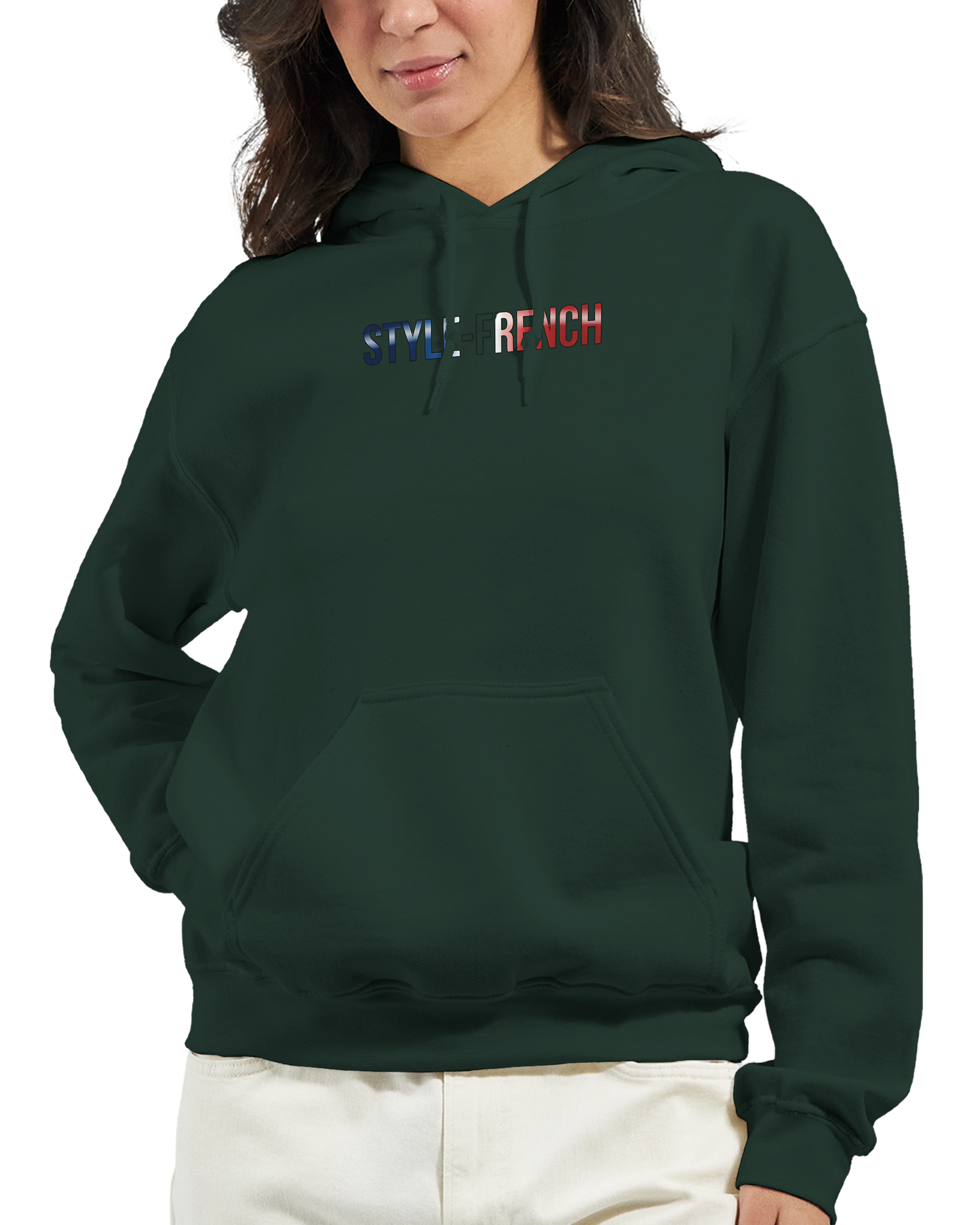 Damen-Kapuzenpullover „French Goddess“ im klassischen French-Stil | Gildan® 18500