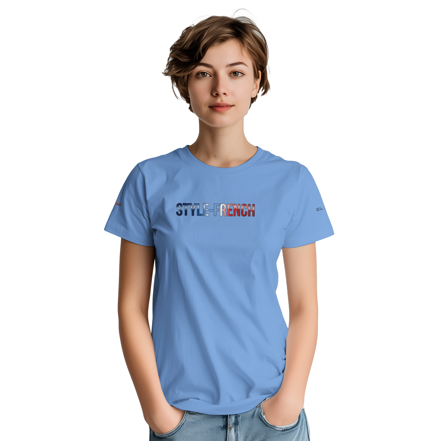 Damen T-Shirt, rosa, Kathedrale, dick, Rundhals | Gildan® 5000