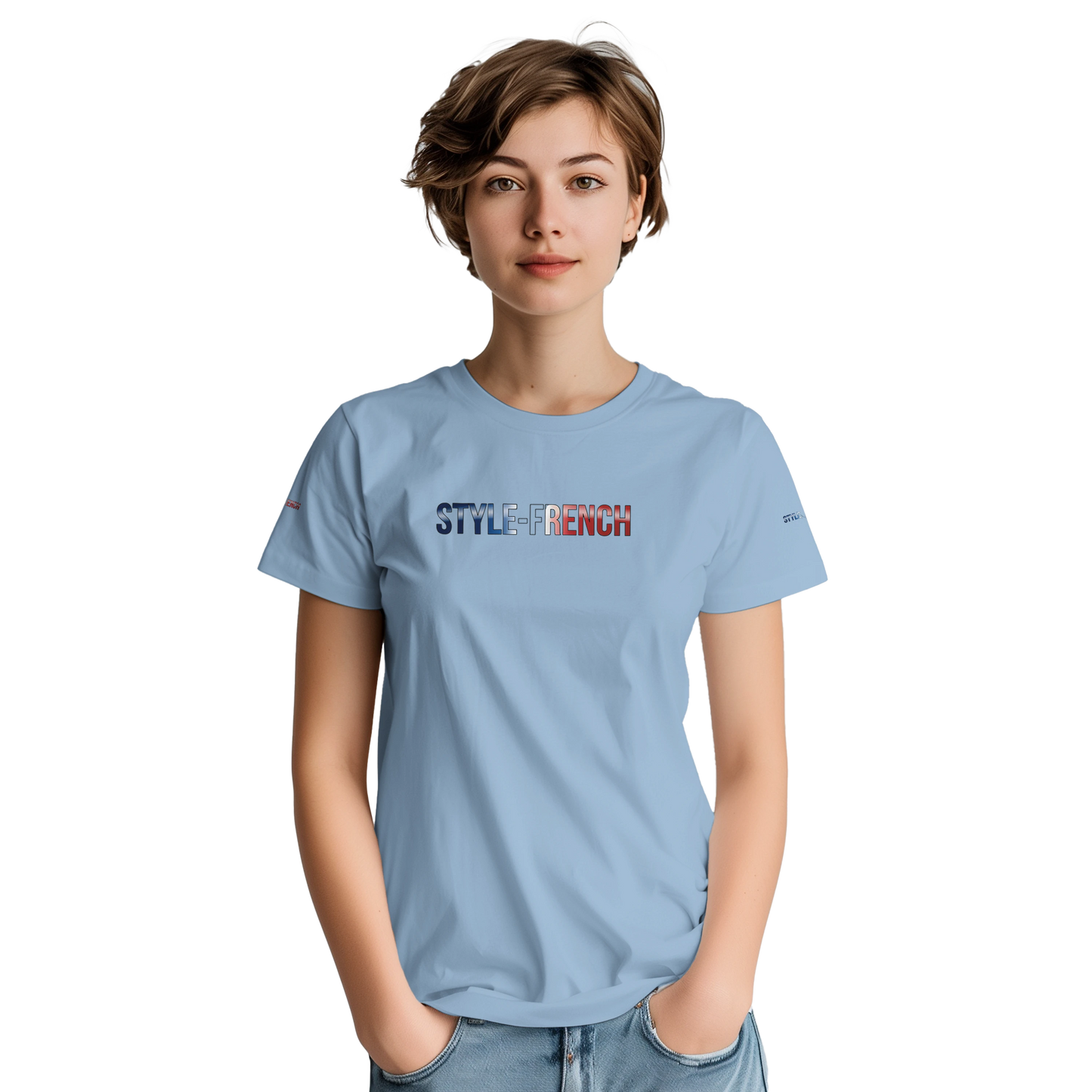 Damen T-Shirt, rosa, Kathedrale, dick, Rundhals | Gildan® 5000